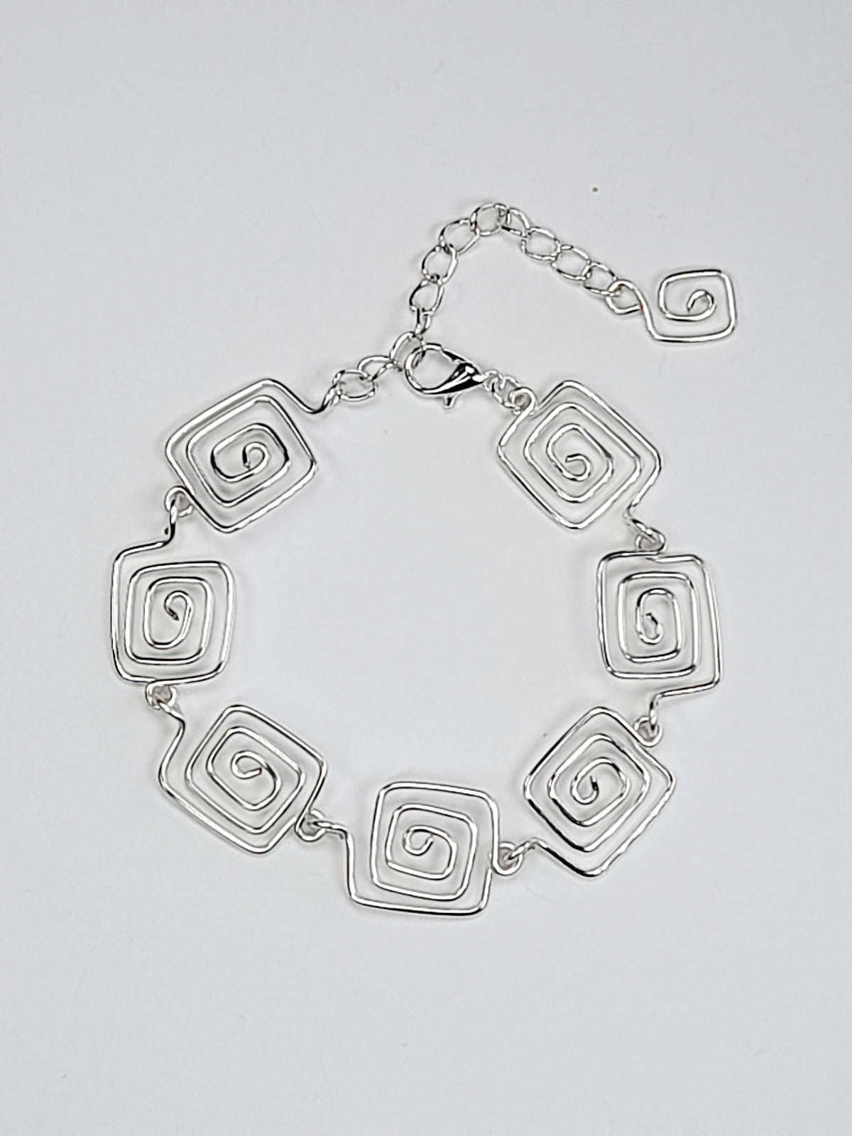Complete 3-Piece Handcrafted Square Spiral Jewellery Set