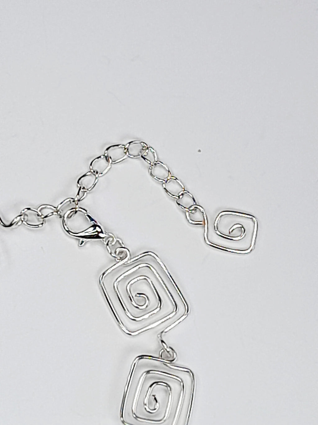 Super Swirly Silver Square Spiral Bracelet