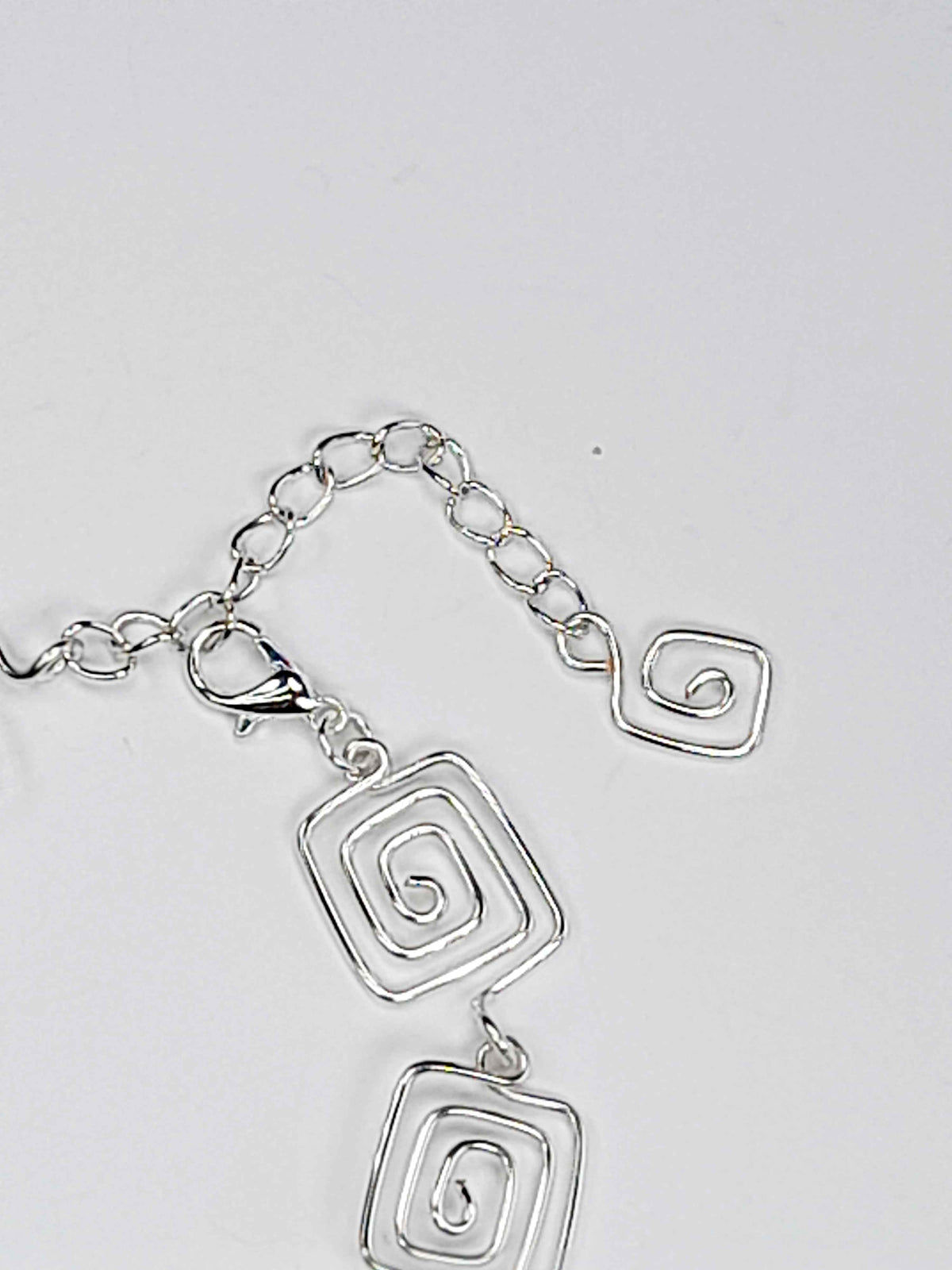 Super Swirly Silver Square Spiral Bracelet