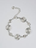 Handmade Silver Spiral Bracelet, Elegant Swirly Statement Bracelet