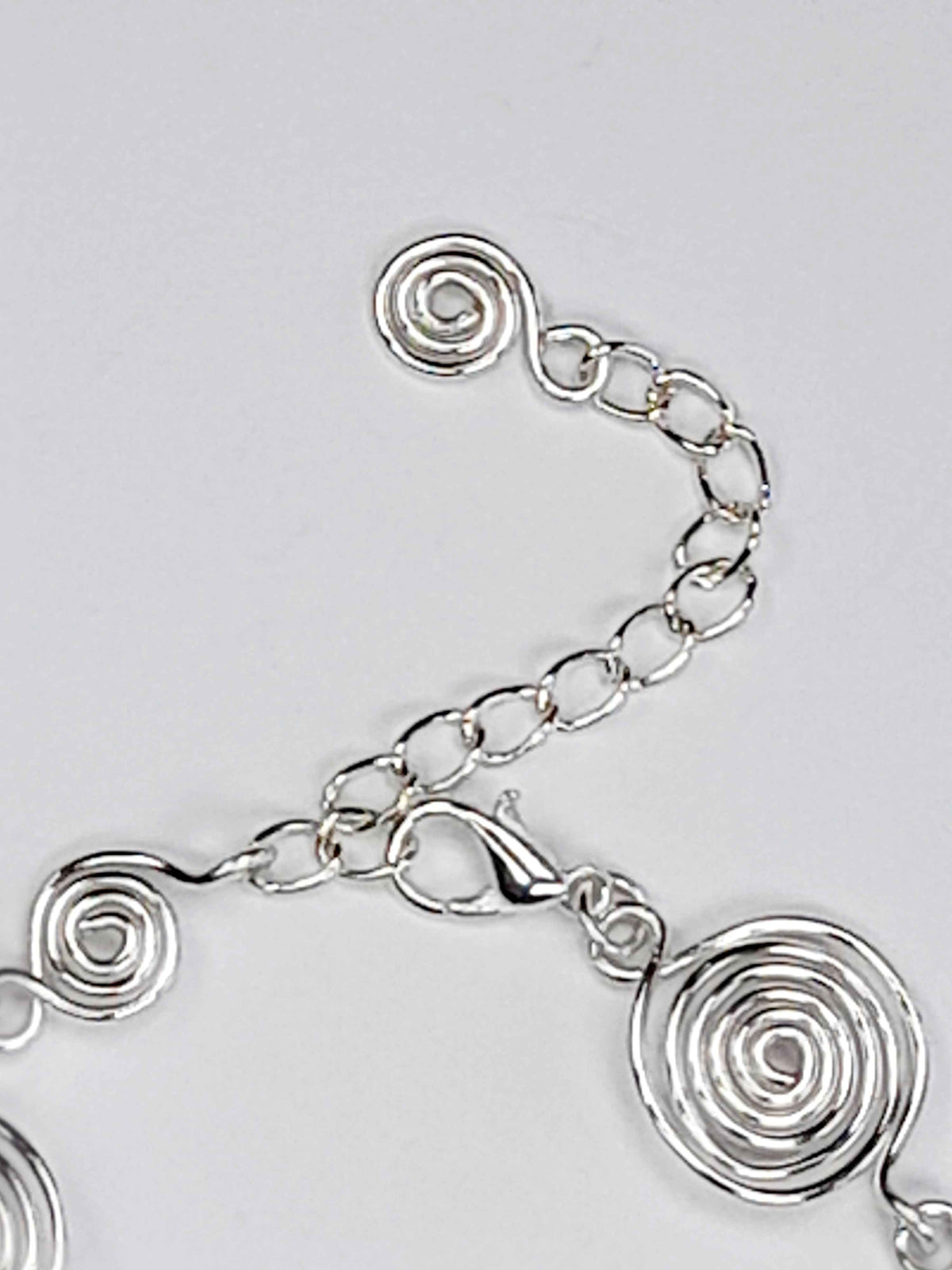 Handmade Silver Spiral Bracelet, Elegant Swirly Statement Bracelet