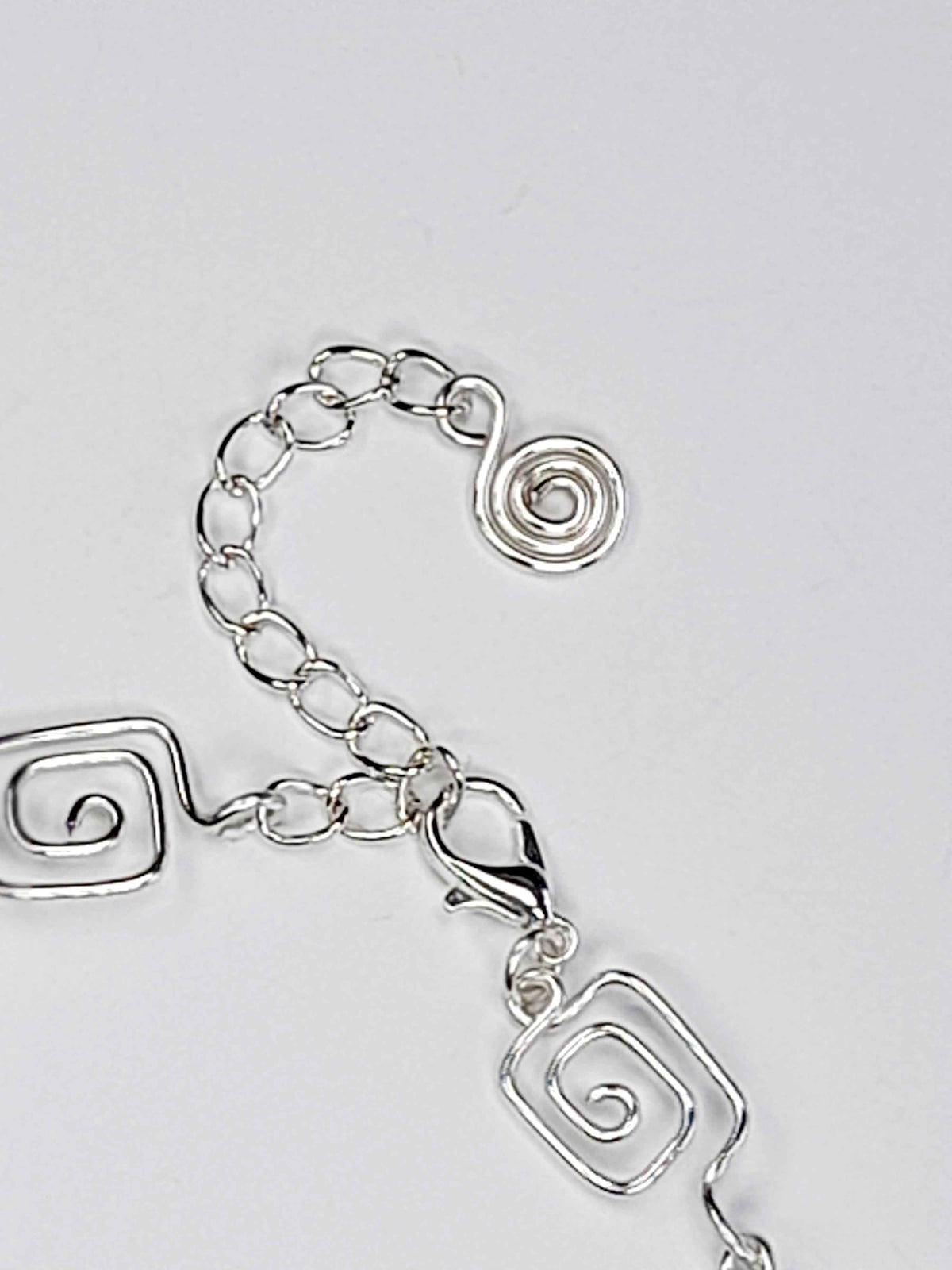 Handmade Silver Spiral Bracelet, Dainty Lightweight Swirl Design