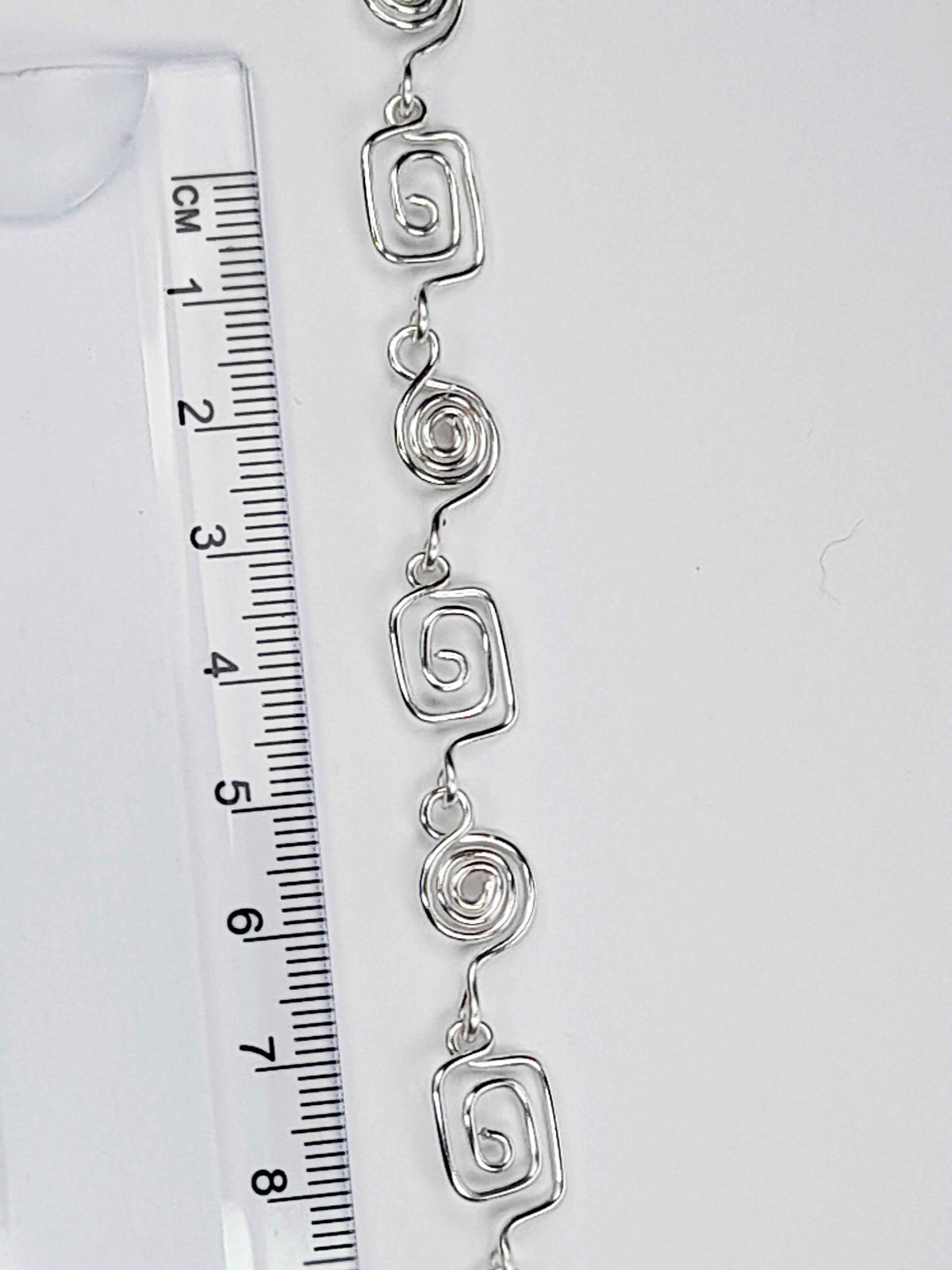 Handmade Silver Spiral Bracelet, Dainty Lightweight Swirl Design