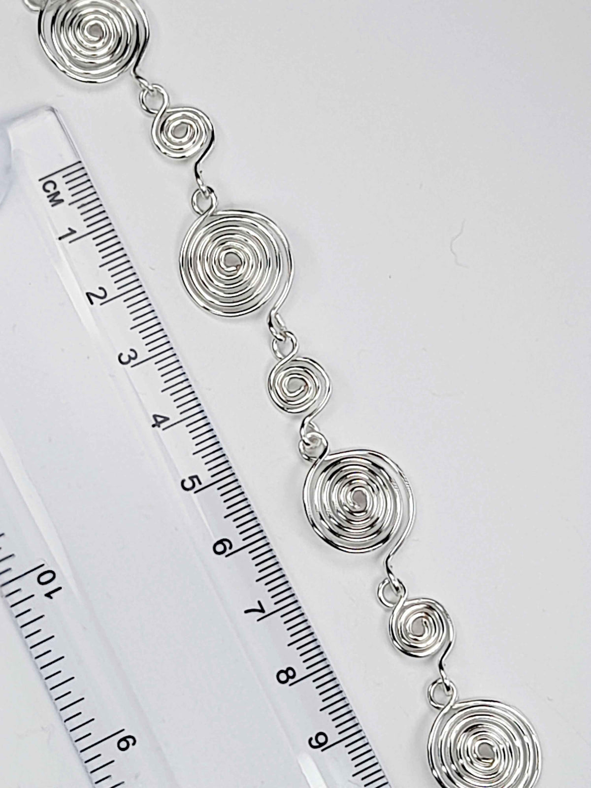 Handmade Silver Spiral Bracelet, Elegant Swirly Statement Bracelet