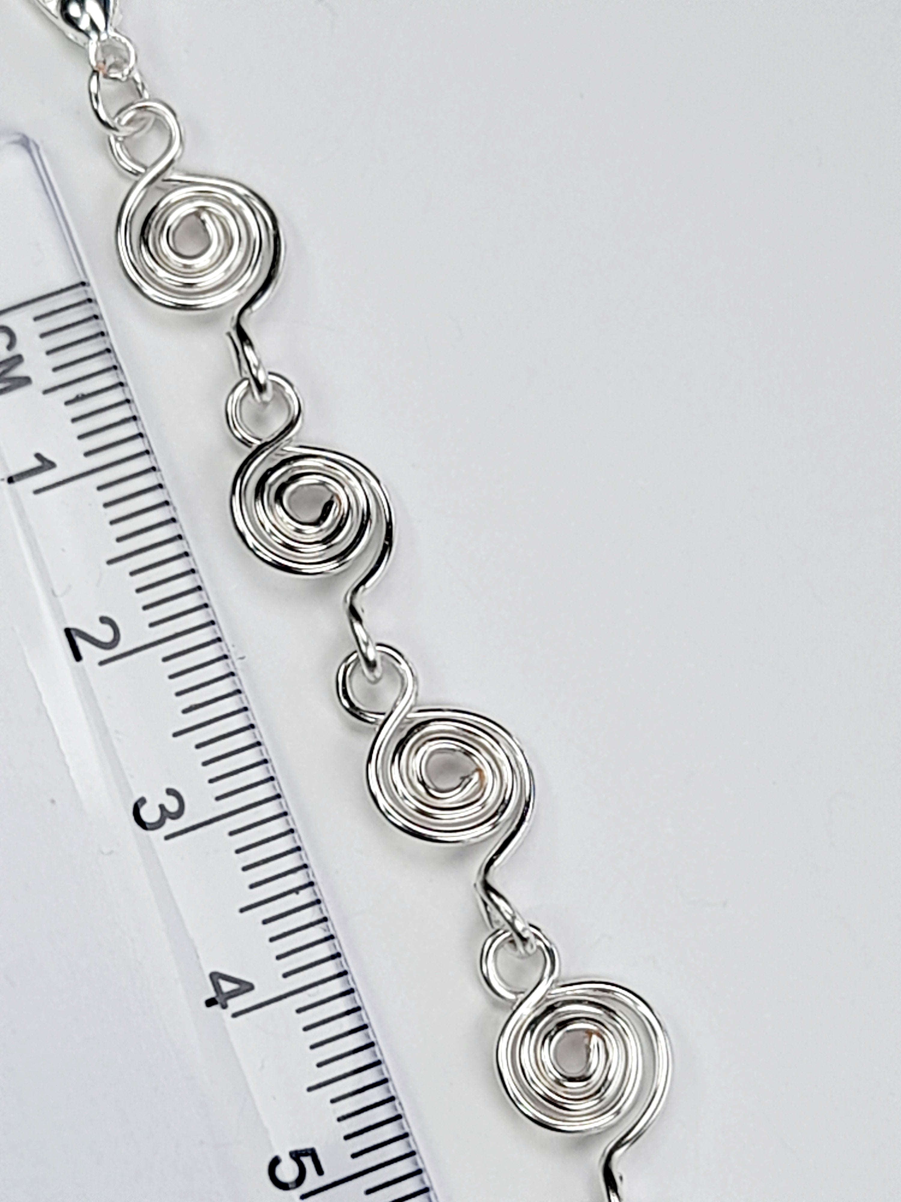 Dainty Super Swirly Silver Spiral Bracelet