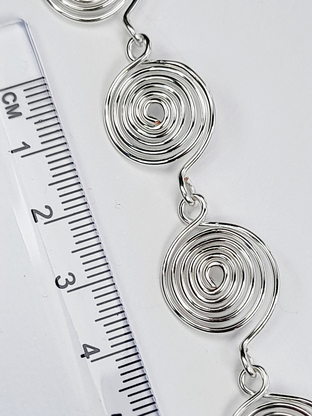 Super Swirly Silver Spiral Bracelet
