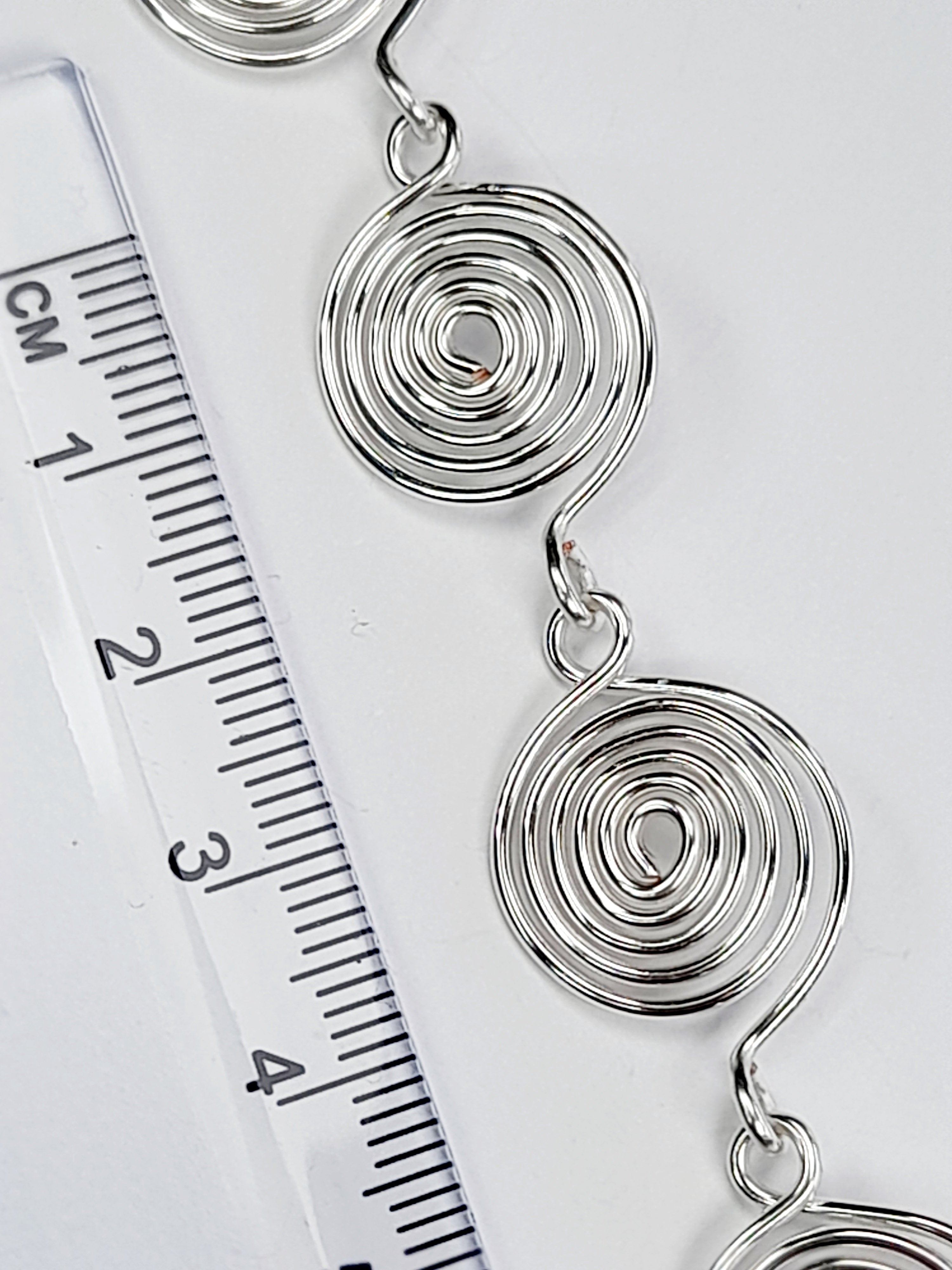 Super Swirly Silver Spiral Bracelet