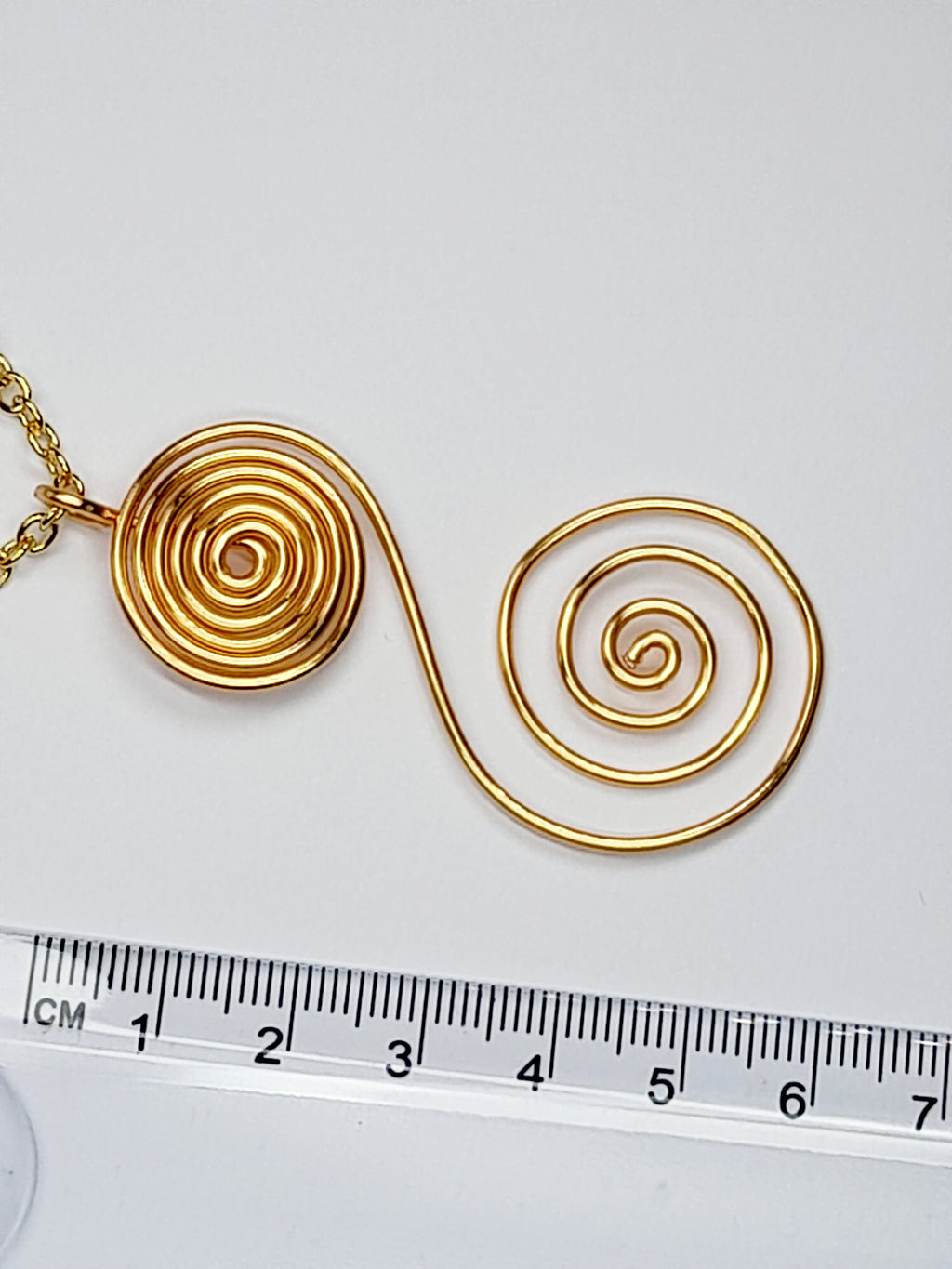 Handmade Gold Swirly Spiral Layered Necklace