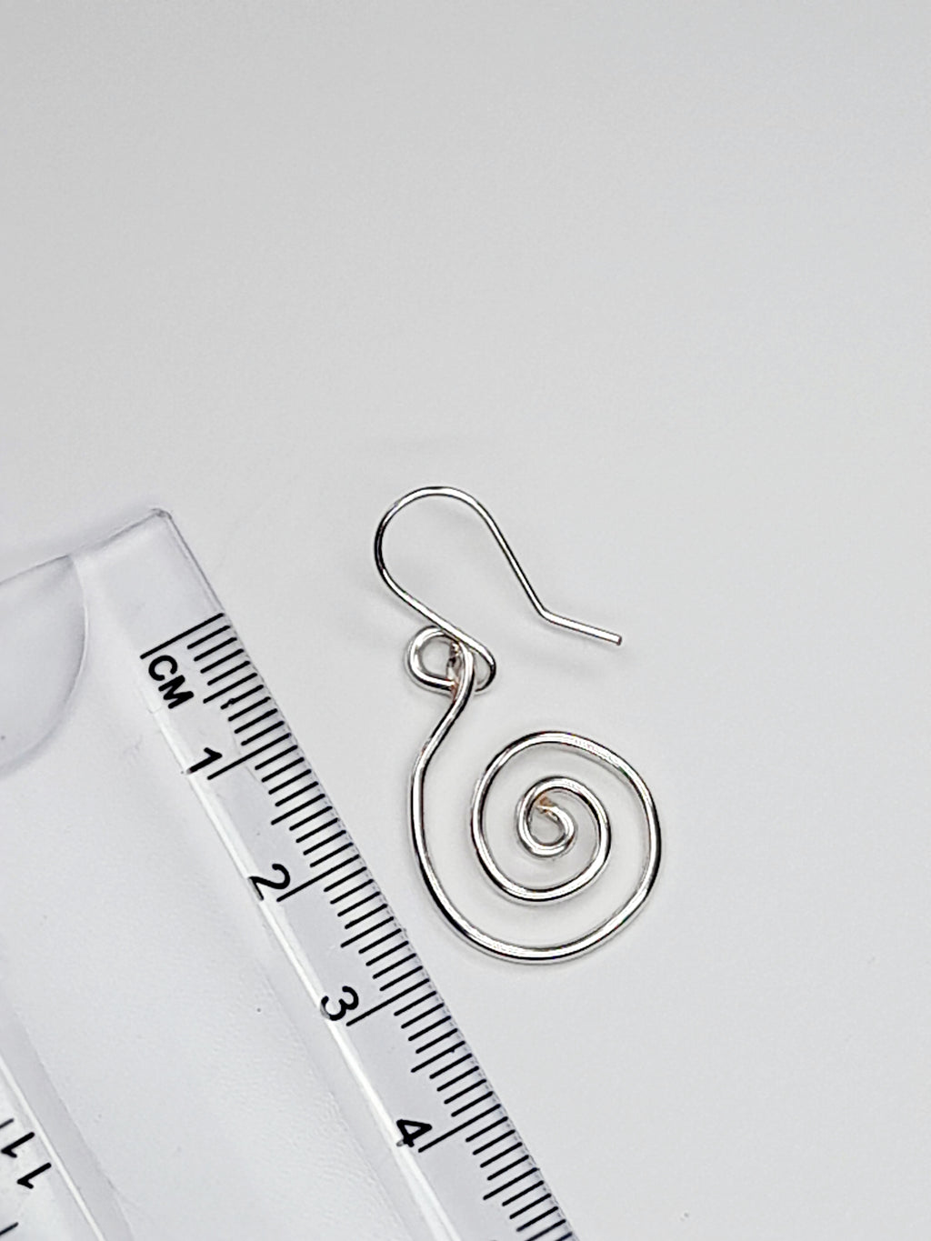 Handmade Silver Spiral Earrings
