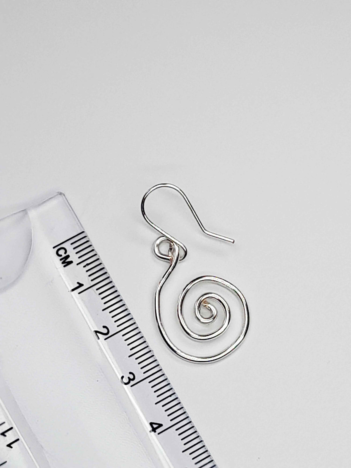Handmade Silver Spiral Earrings