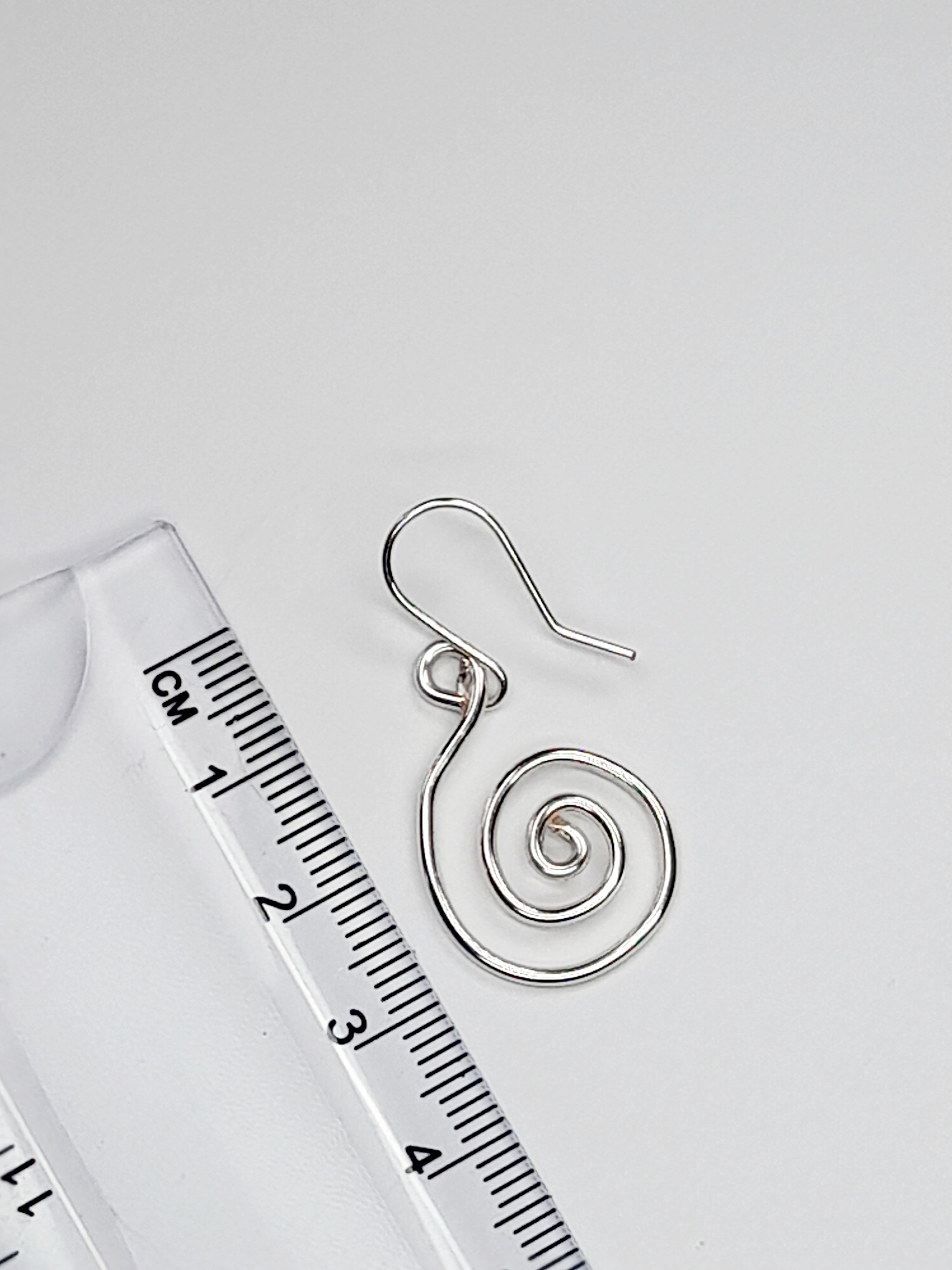 Handmade Silver Spiral Earrings