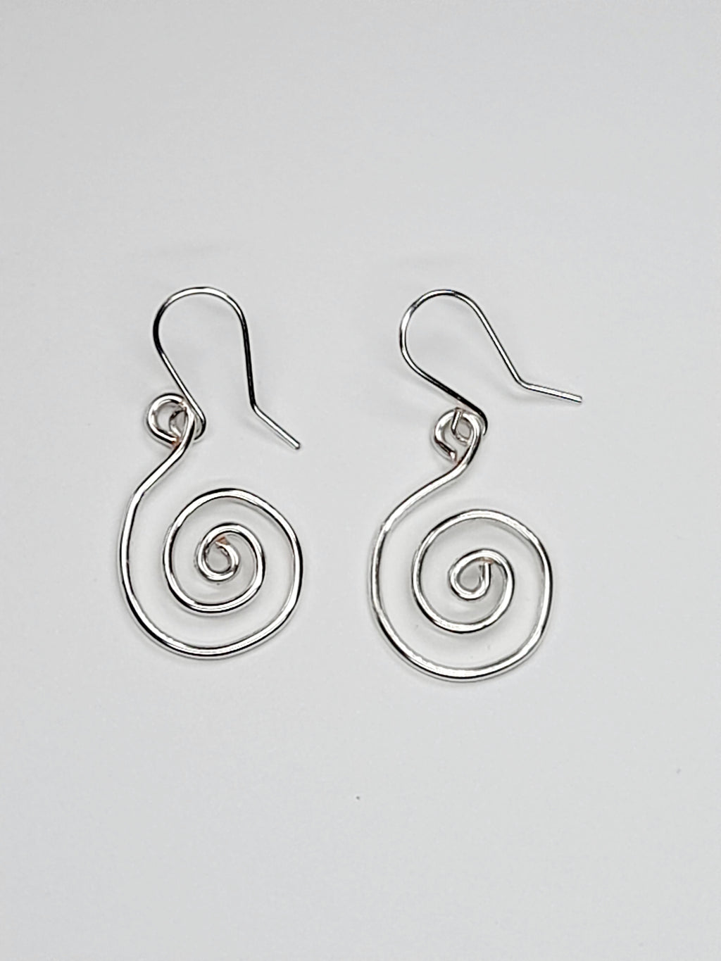 Handmade Silver Spiral Earrings