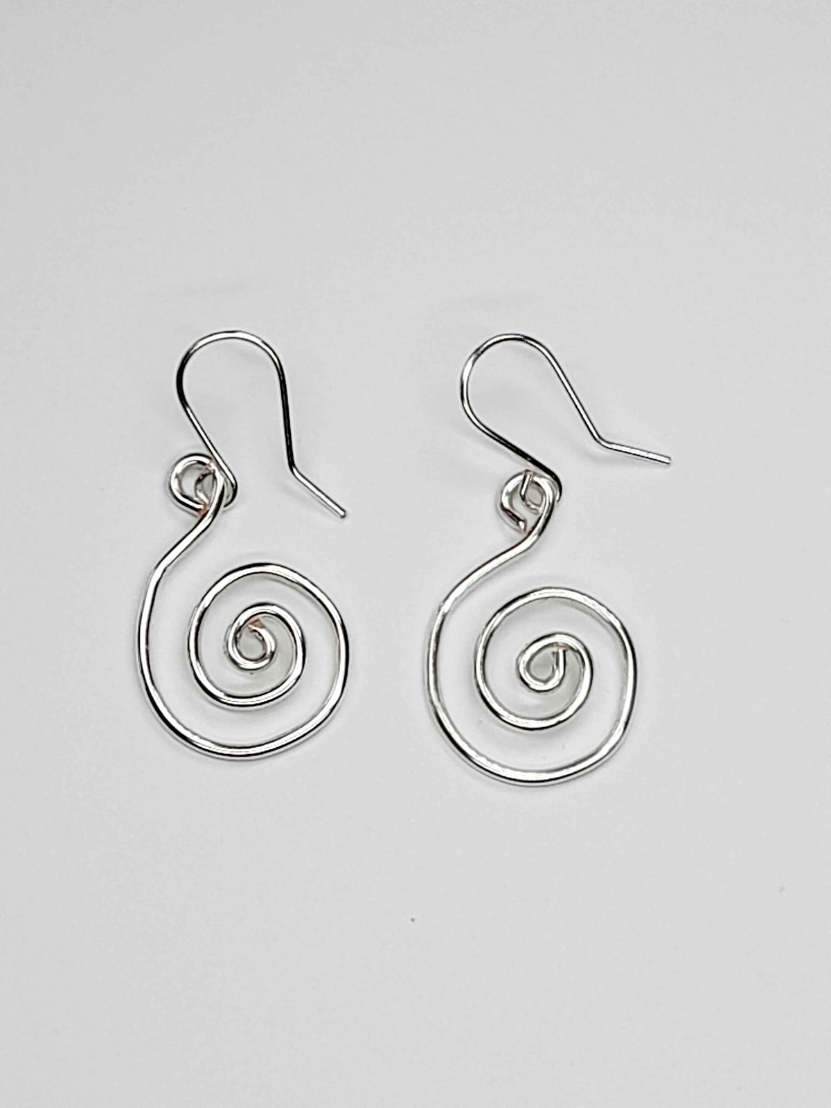 Handmade Silver Spiral Earrings