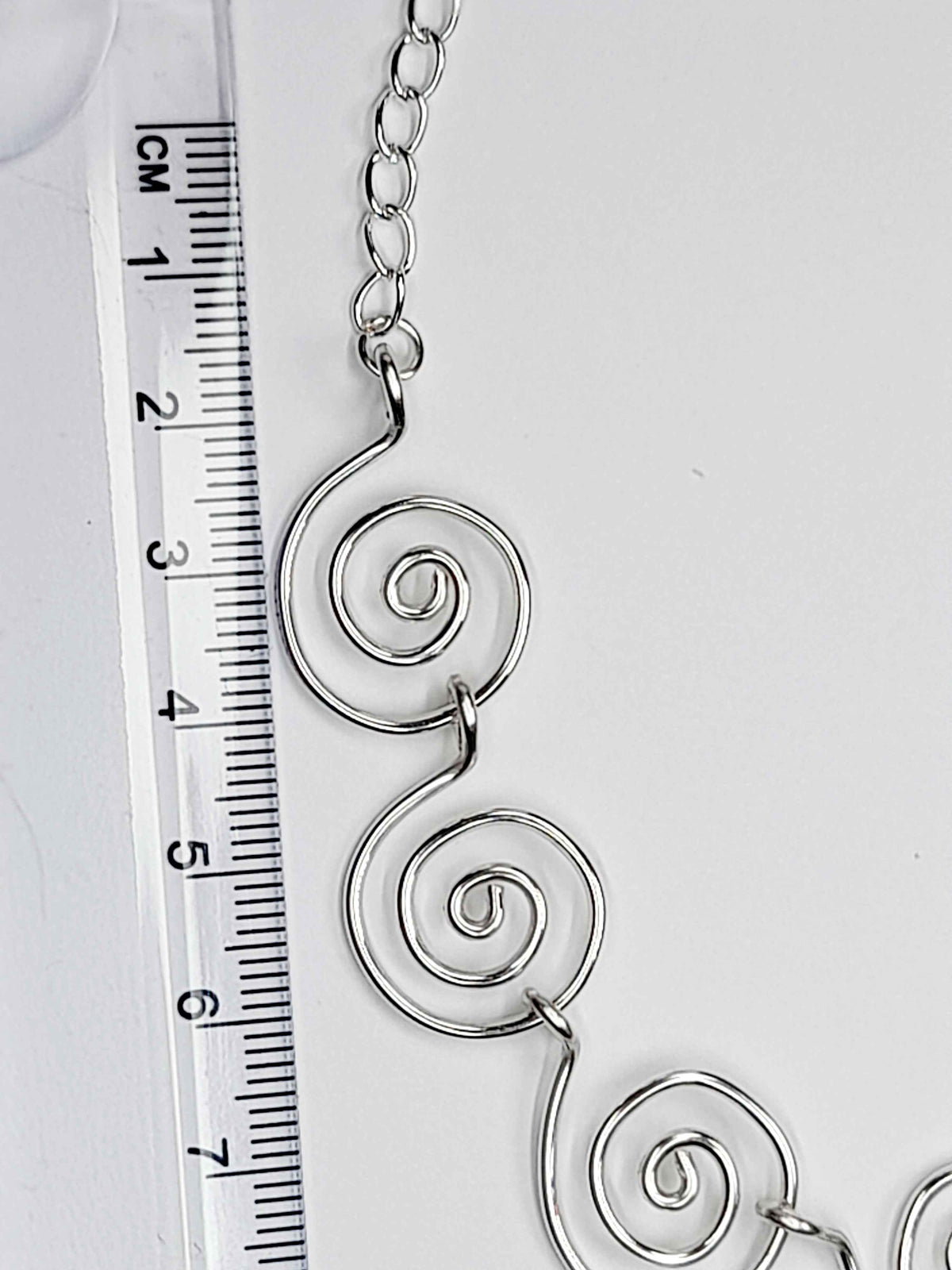 Handmade Super Swirly Silver Spiral Necklace