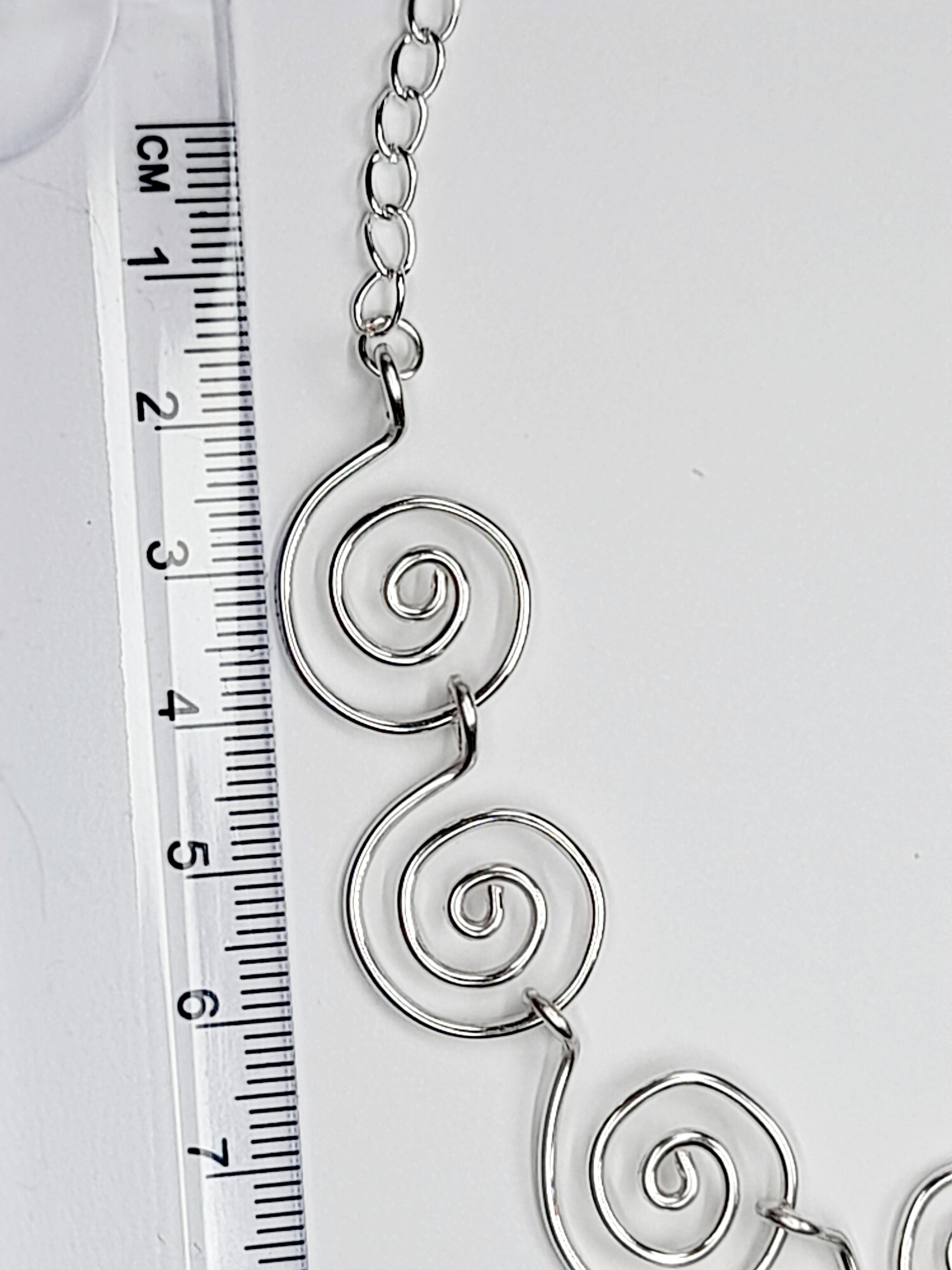 Handmade Super Swirly Silver Spiral Necklace