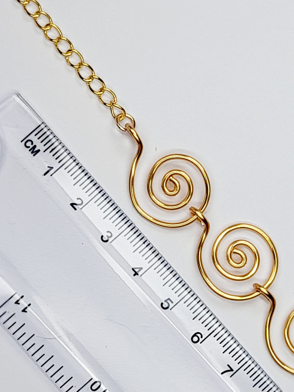 Handmade Super Swirly Gold Spiral Necklace