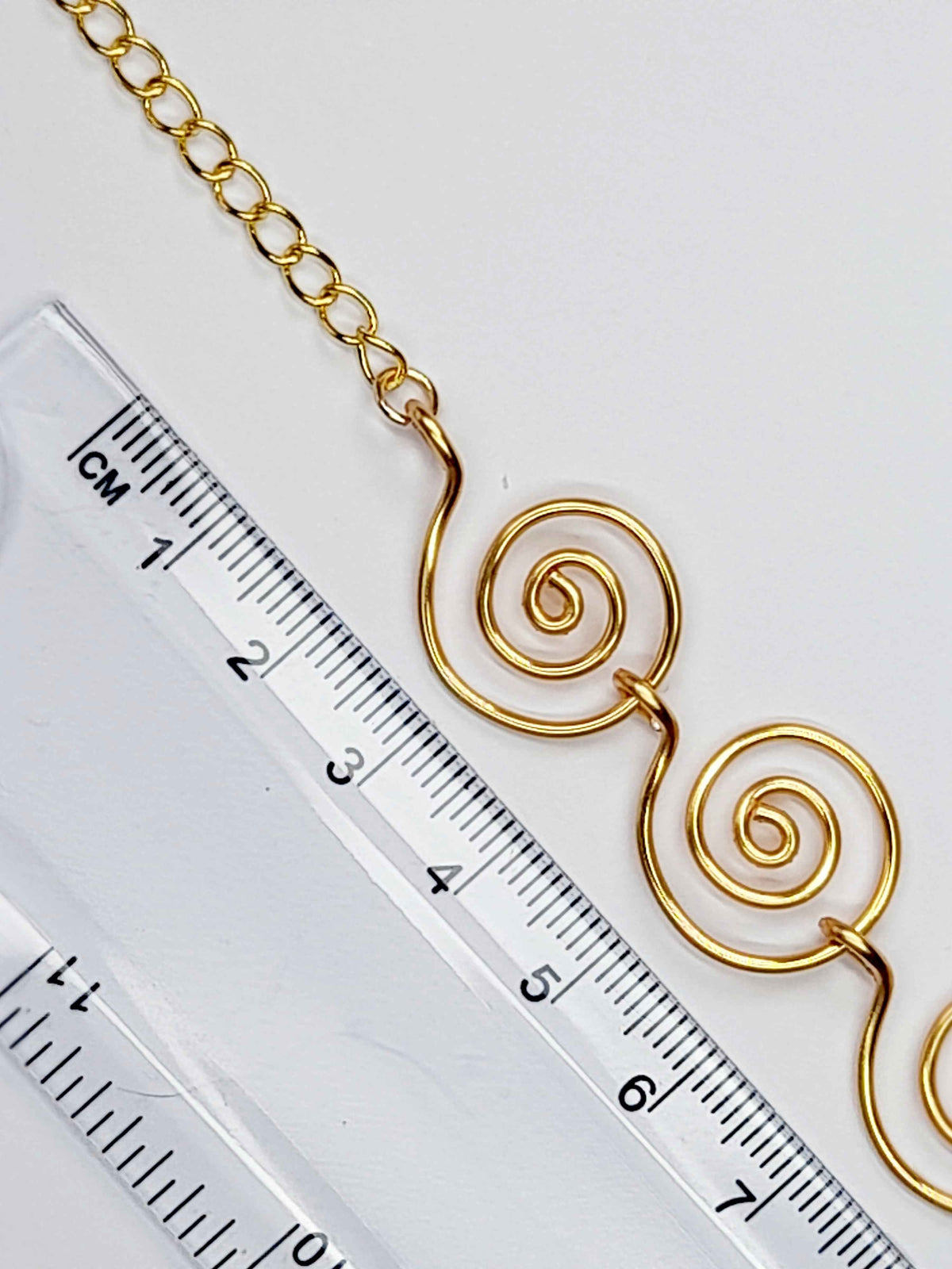 Handmade Super Swirly Gold Spiral Necklace