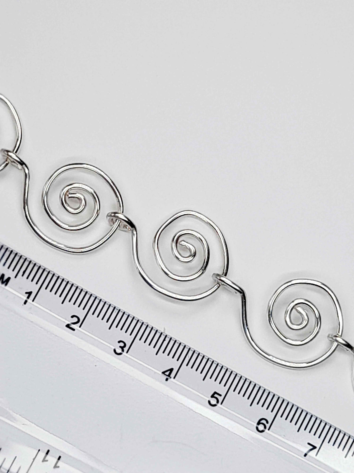 Super Swirly Silver Spiral Bracelet