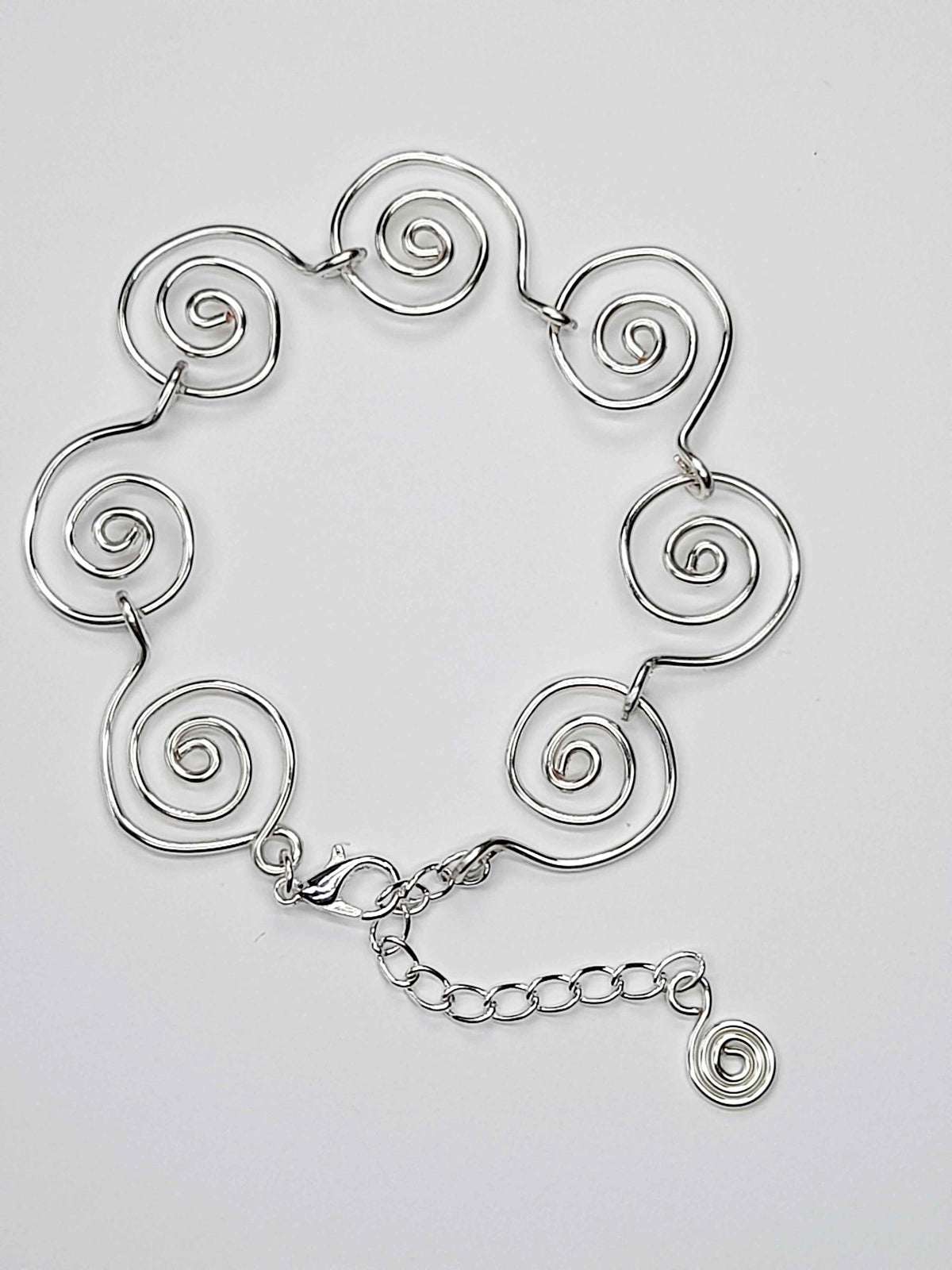 Super Swirly Silver Spiral Bracelet
