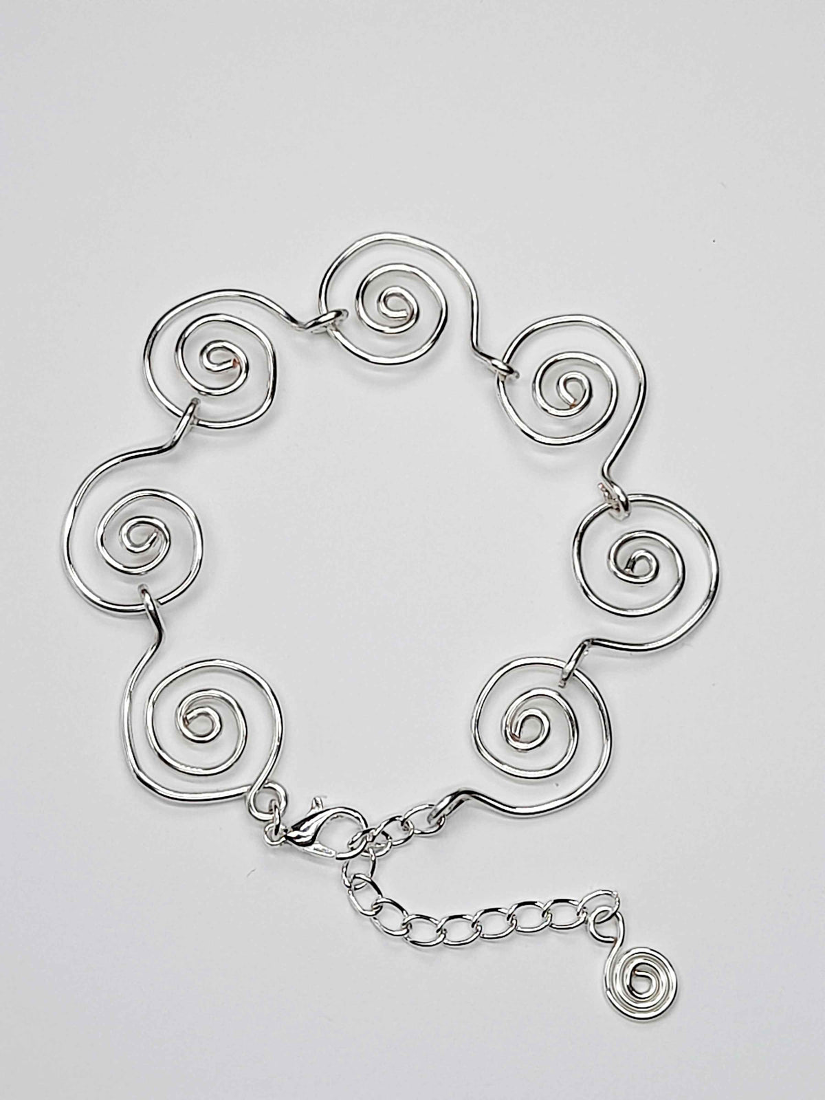 Super Swirly Silver Spiral Bracelet