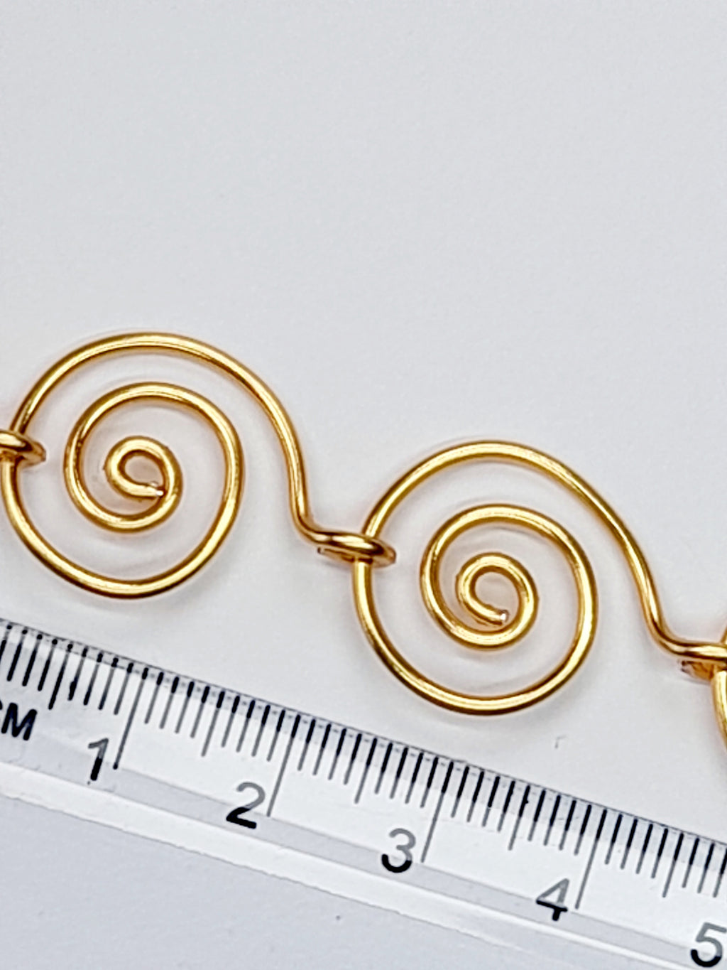 Handmade Super Swirly Gold Spiral Bracelet