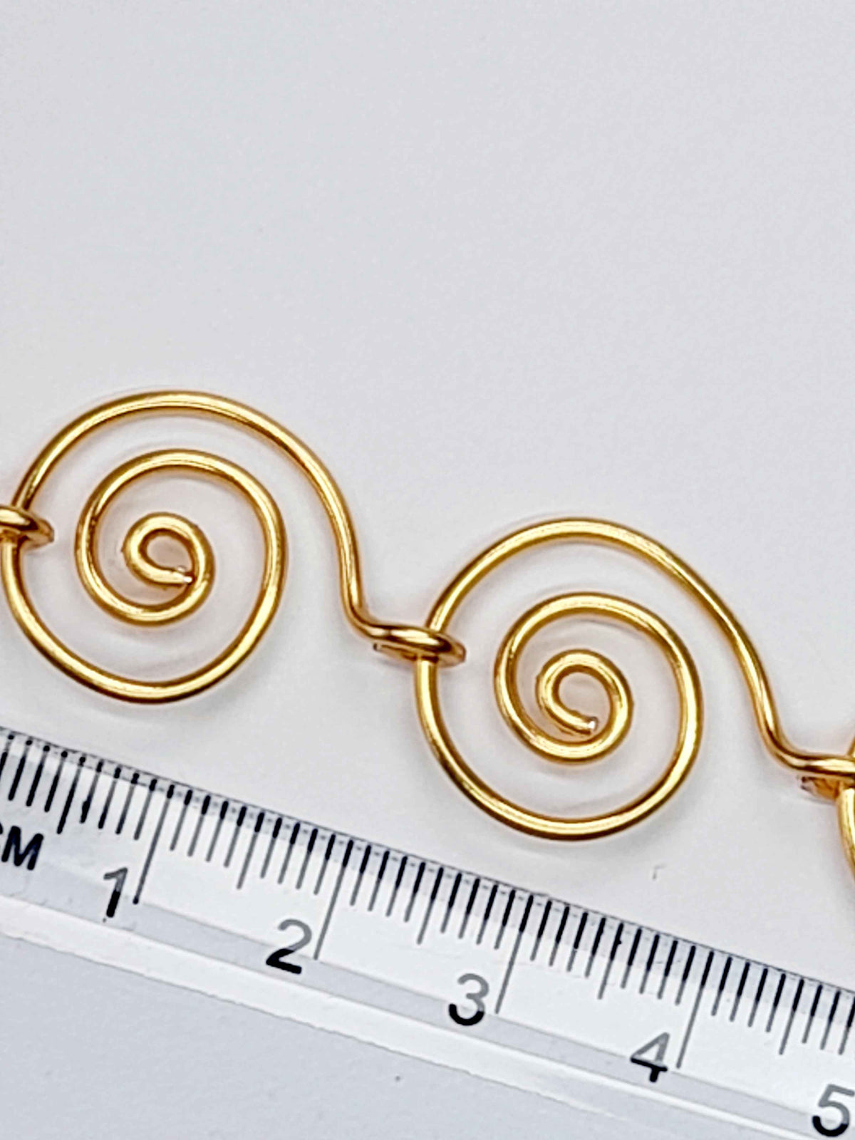 Handmade Super Swirly Gold Spiral Bracelet