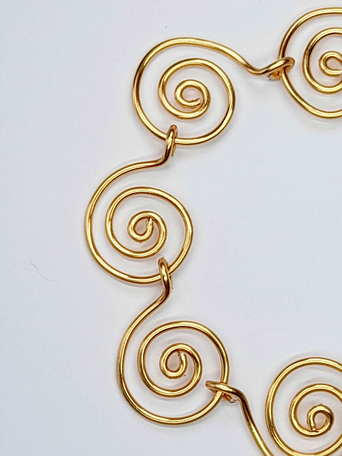 Handmade Super Swirly Gold Spiral Bracelet