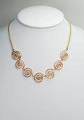 Handmade Super Swirly Gold Spiral Necklace