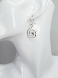 Handmade Silver Spiral Earrings