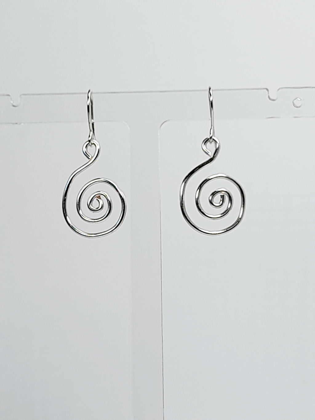 Handmade Silver Spiral Earrings