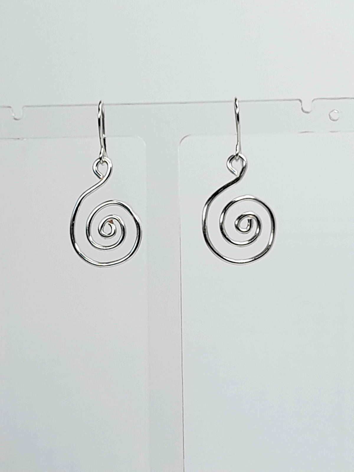 Handmade Silver Spiral Earrings