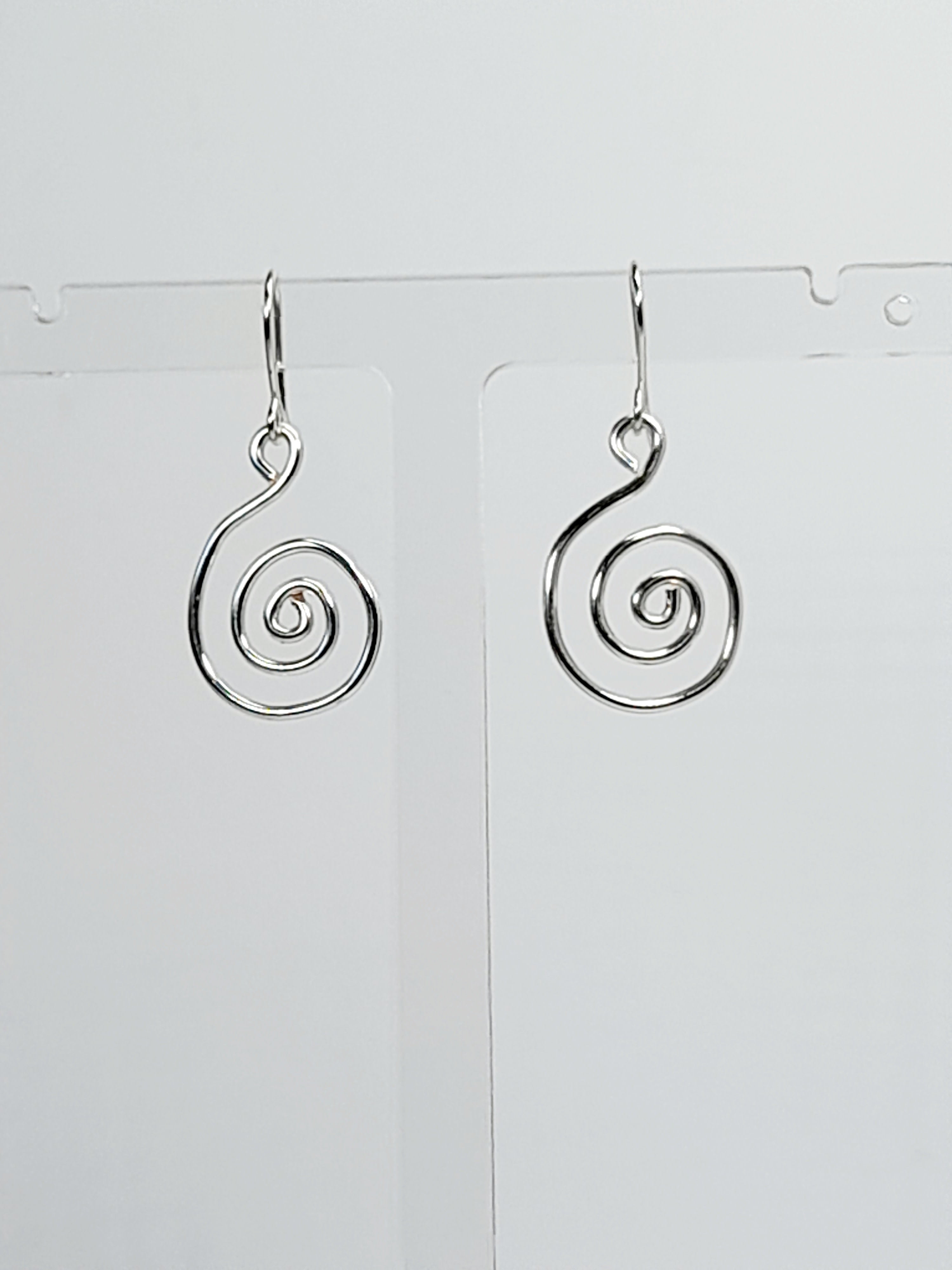 Handmade Silver Spiral Earrings