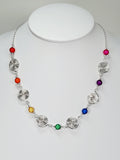 Handmade Rainbow Spiral Necklace – Colourful & Lightweight