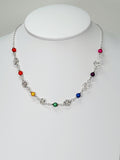 Dainty Super Swirly Rainbow Spiral Necklace – Colourful, Lightweight & Handmade