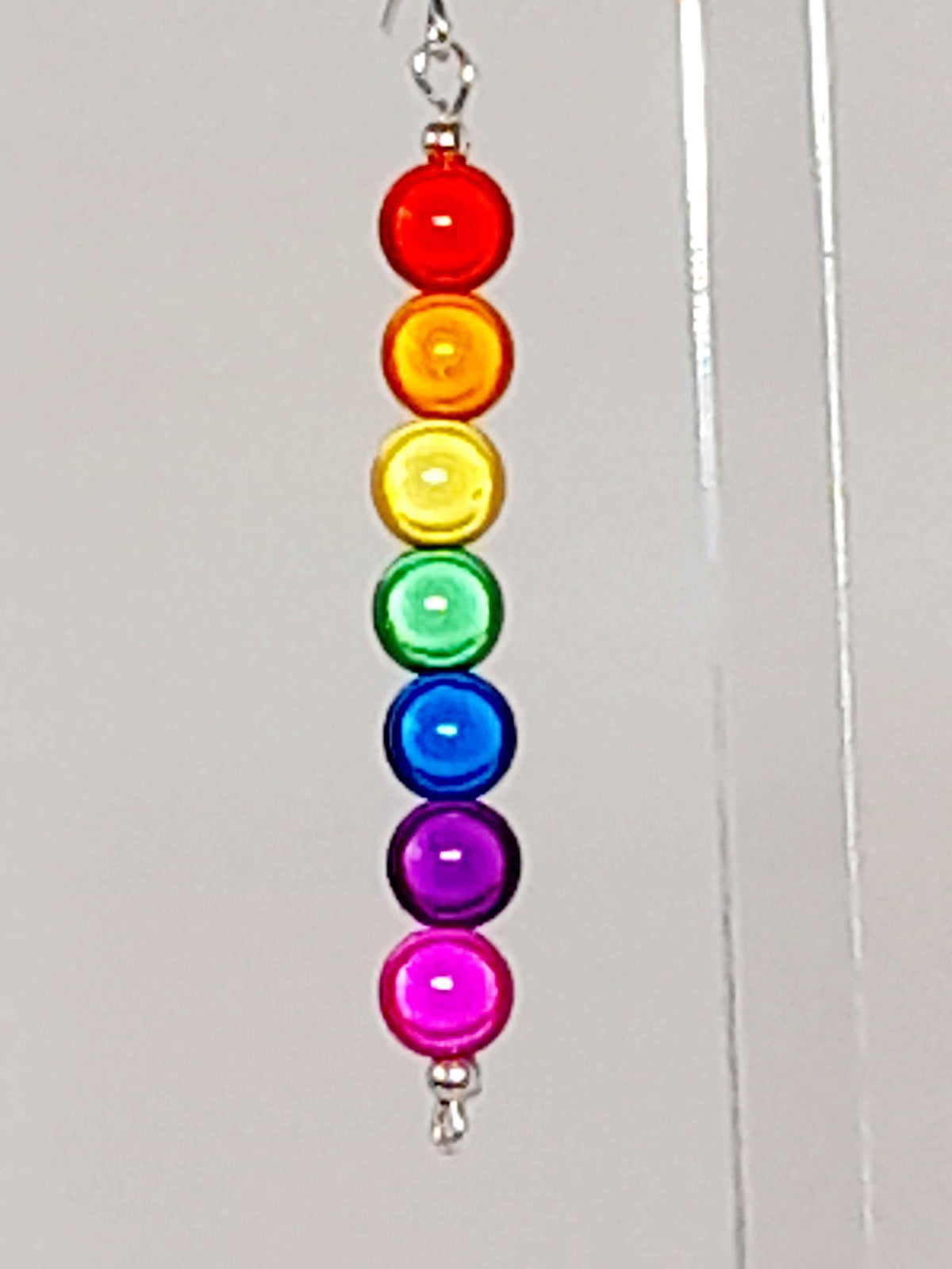 Long Rainbow Drop Earrings – Colourful, Lightweight & Handmade