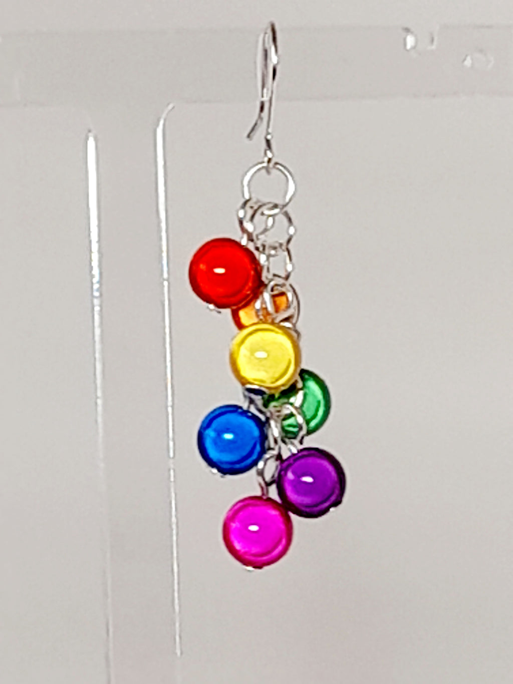 Rainbow Cluster Earrings – Colourful, Lightweight & Handmade