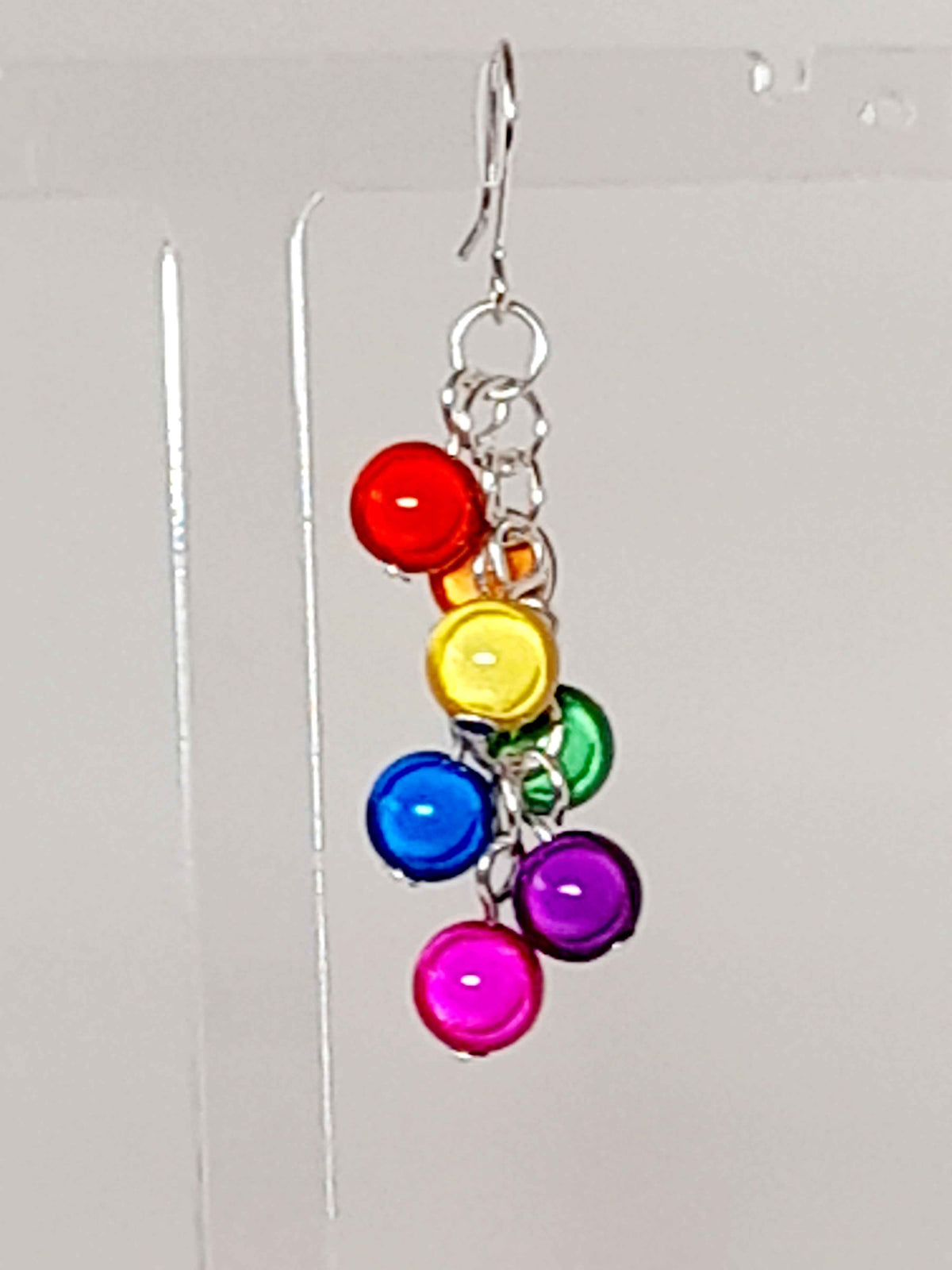 Rainbow Cluster Earrings – Colourful, Lightweight & Handmade