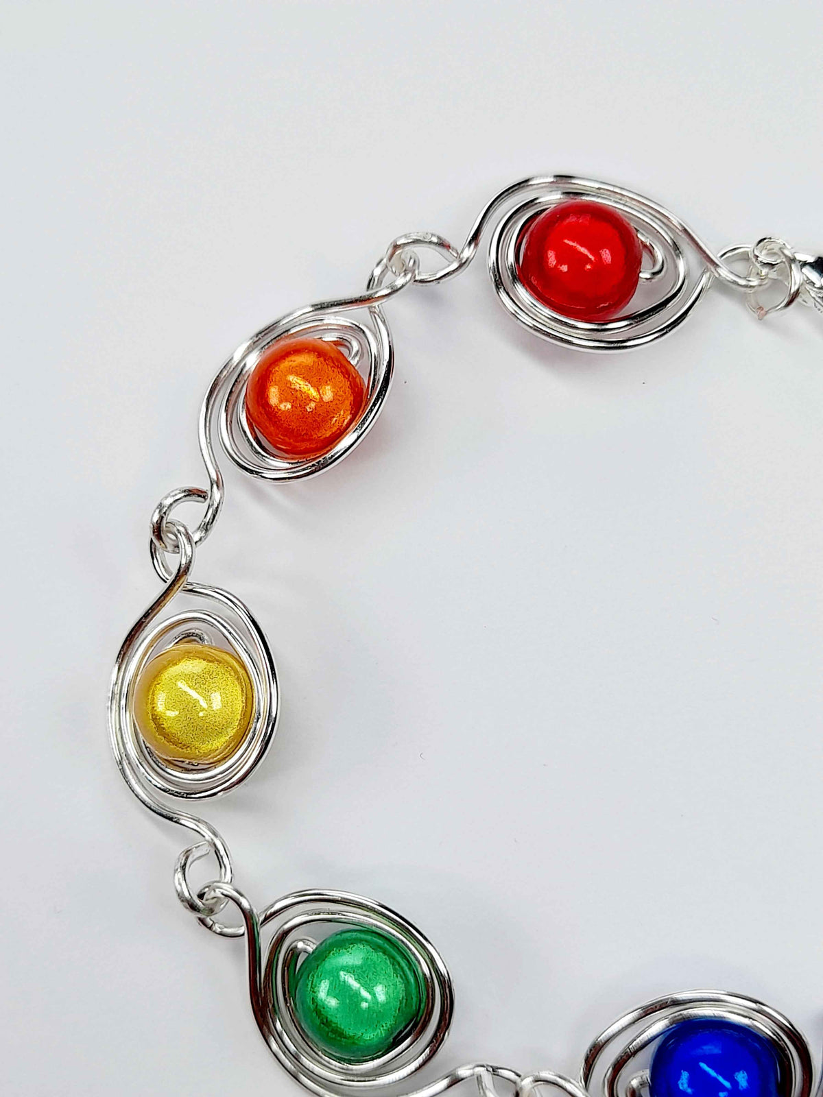 Swirly Rainbow Spiral  Bracelet – Bold, Colourful & Lightweight