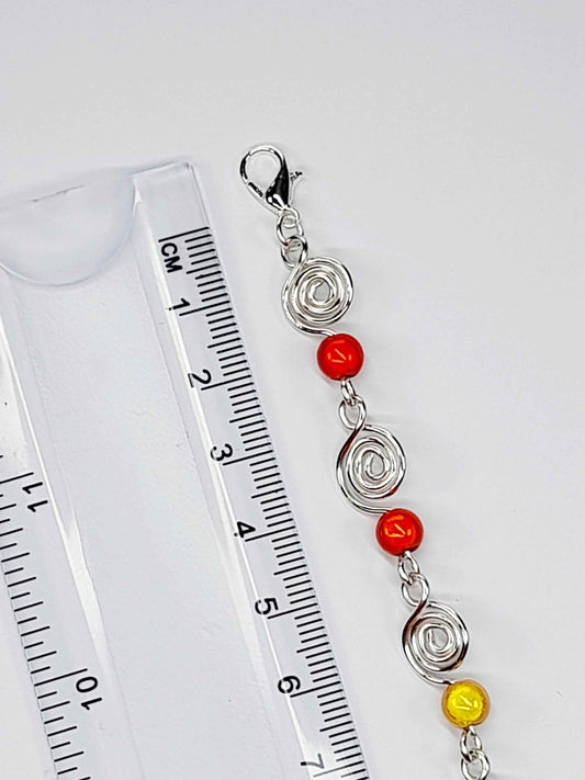 Dainty Super Swirly Rainbow Spiral Bracelet