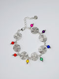 Handmade Rainbow Spiral Charm Bracelet – Bold, Colourful & Lightweight