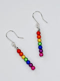 Small Rainbow Drop Earrings – Colourful, Lightweight & Handmade