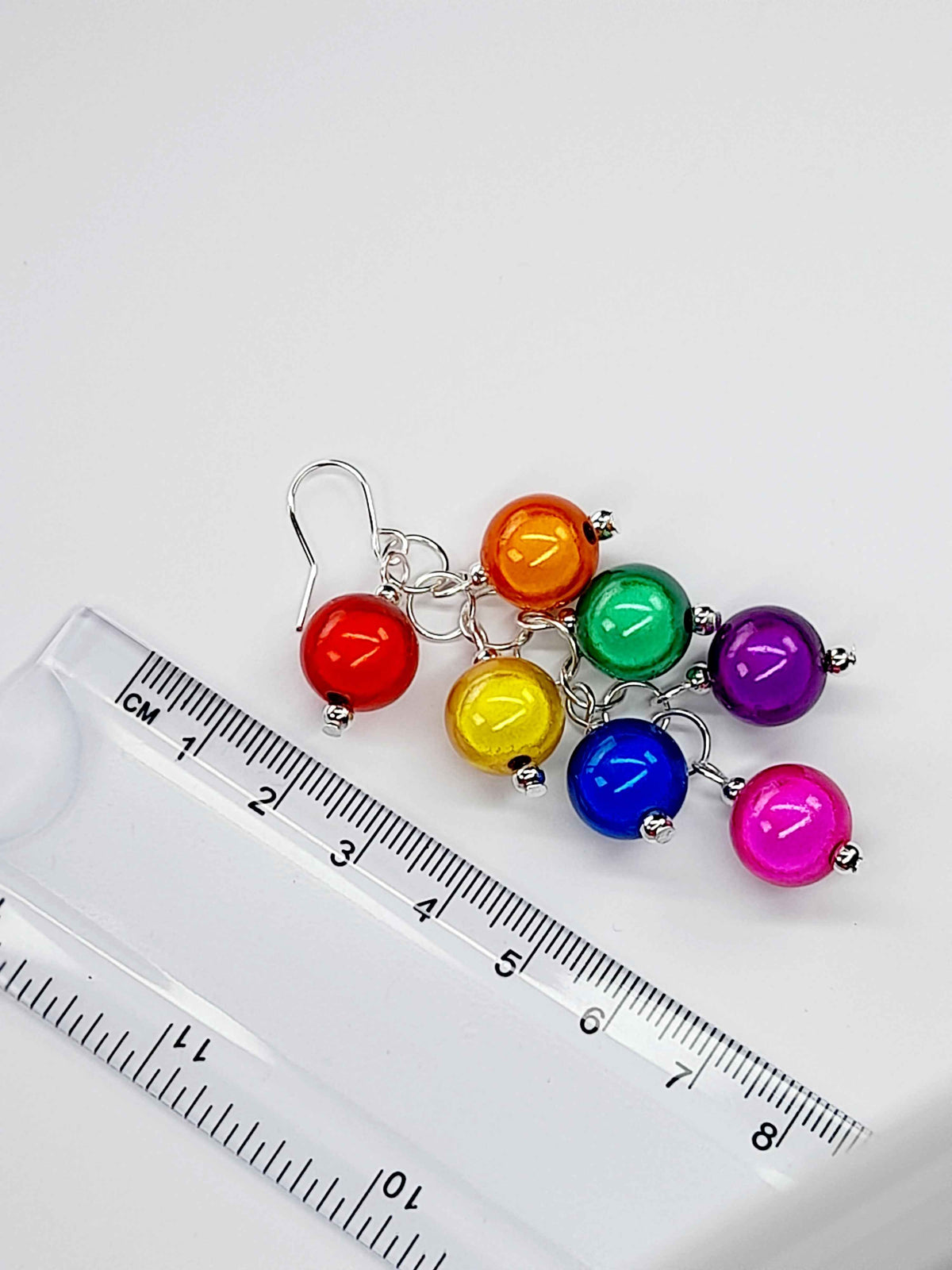 Large Rainbow Cluster Earrings, Statement Rainbow Earrings