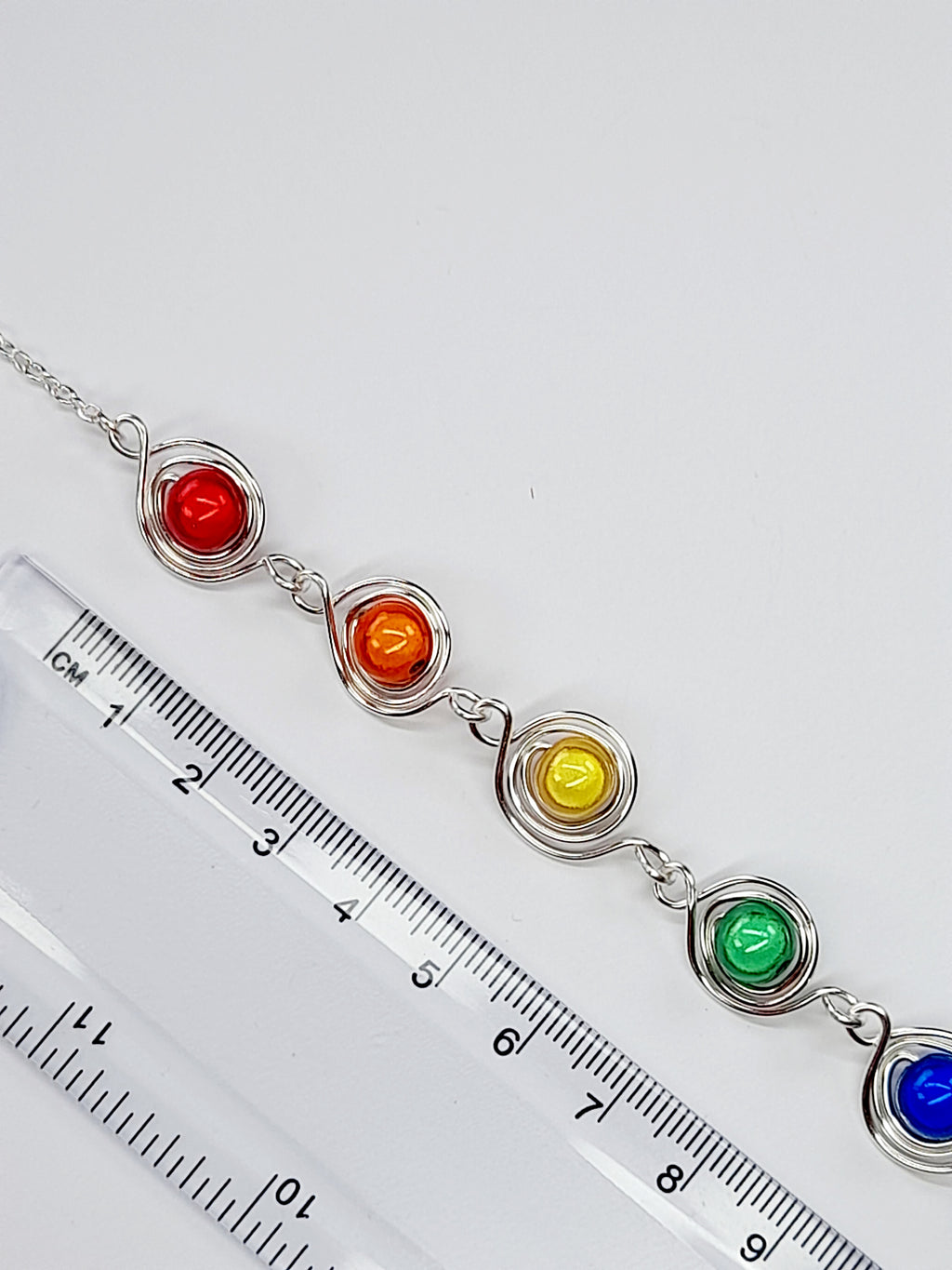 Swirly Rainbow Spiral Necklace – Colourful, Lightweight & Handmade