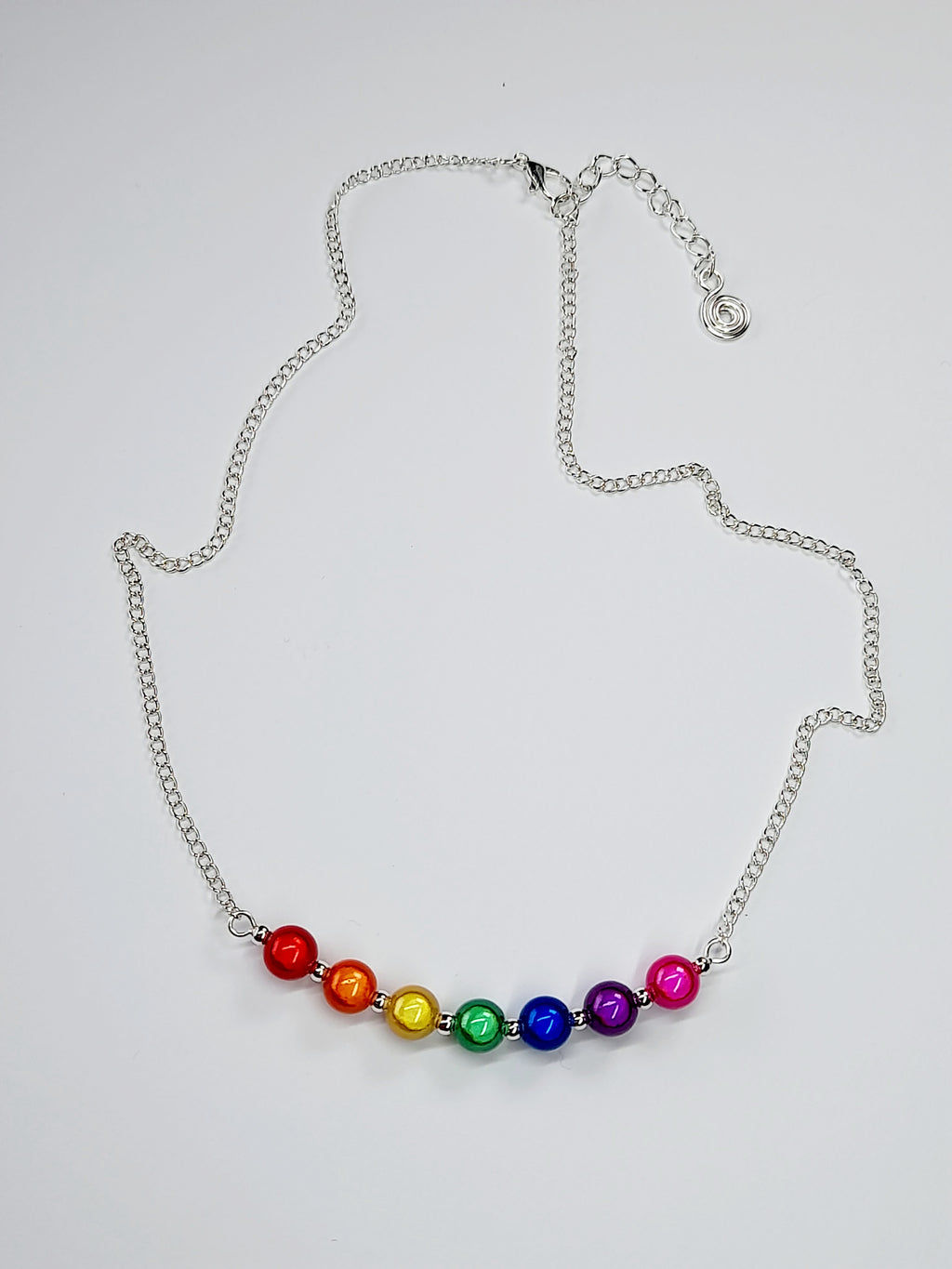 Rainbow Bead Necklace – Colourful & Lightweight