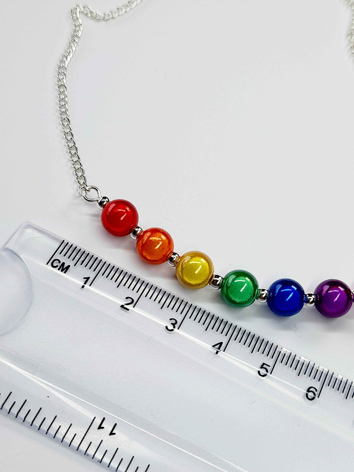 Rainbow Bead Necklace – Colourful & Lightweight