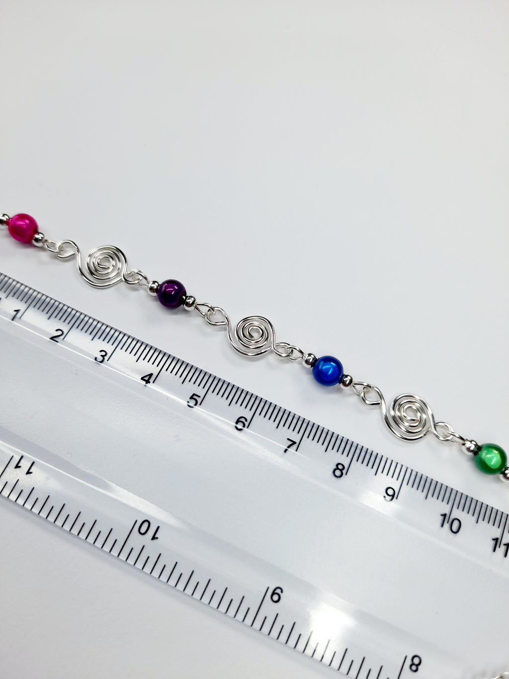 Dainty Super Swirly Rainbow Spiral Necklace – Colourful, Lightweight & Handmade