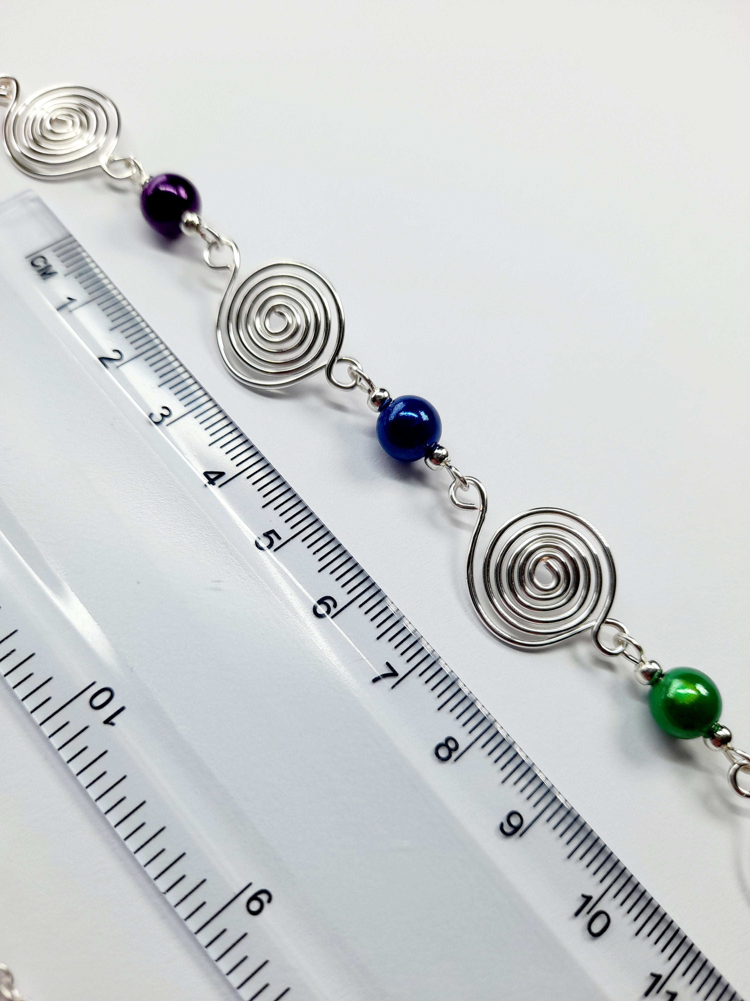 Handmade Rainbow Spiral Necklace – Colourful & Lightweight