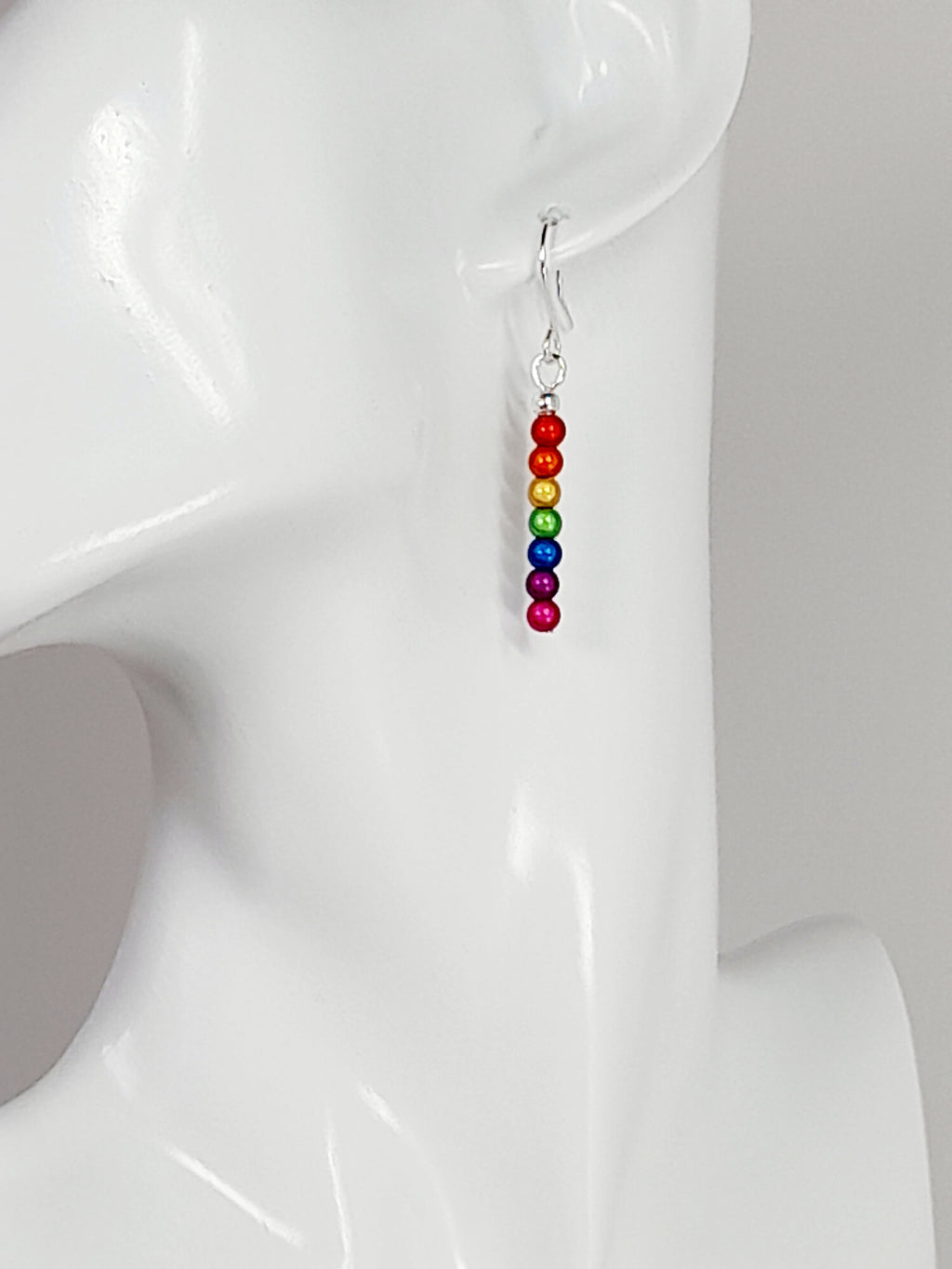 Small Rainbow Drop Earrings – Colourful, Lightweight & Handmade