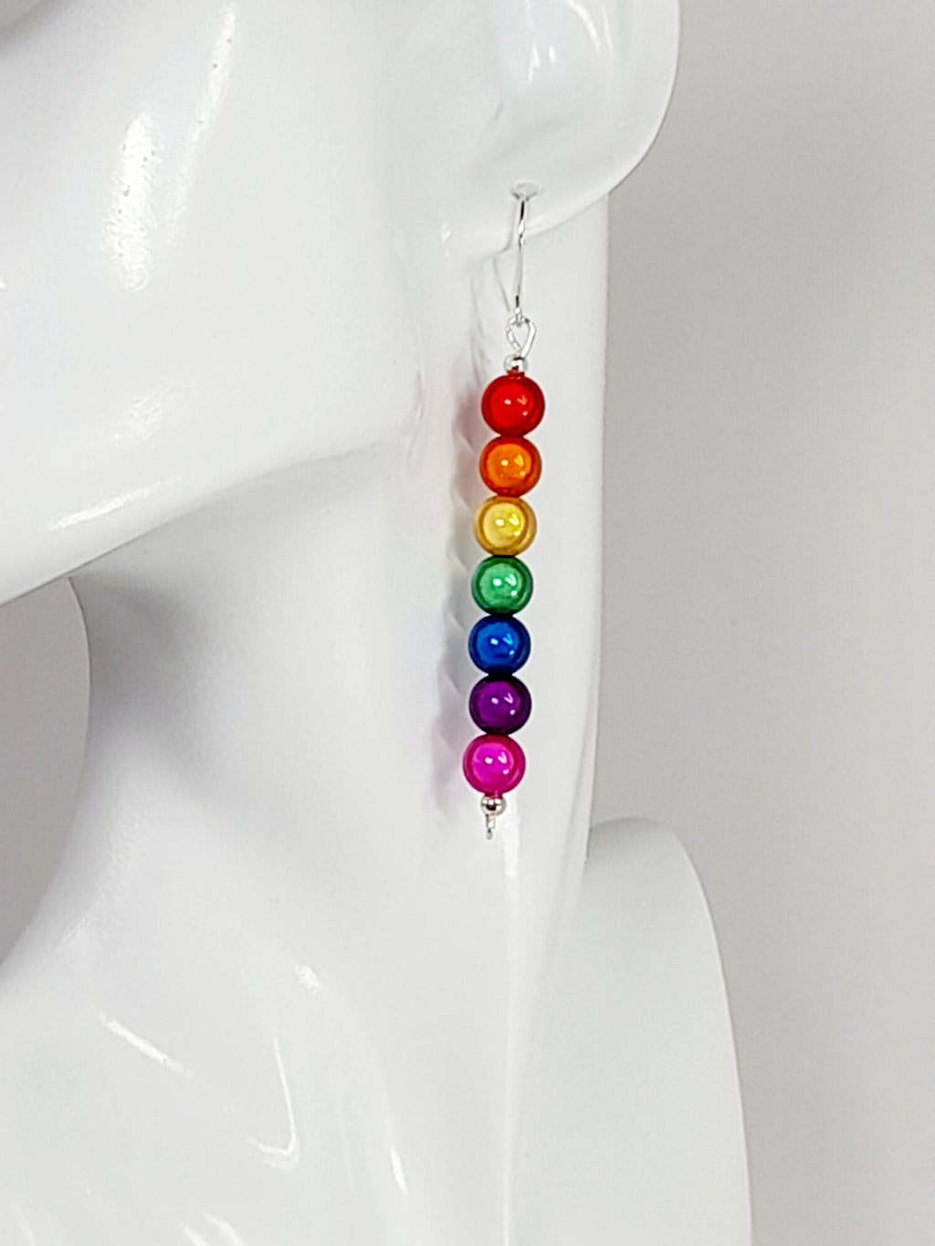 Long Rainbow Drop Earrings – Colourful, Lightweight & Handmade