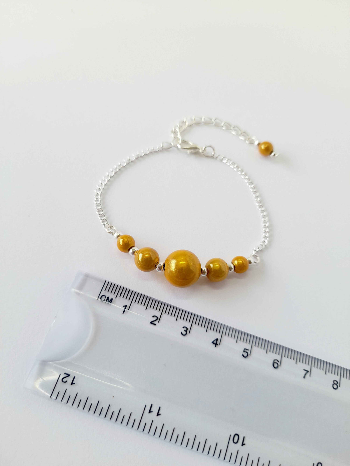 Handcrafted Yellow Miracle Bead Bracelet